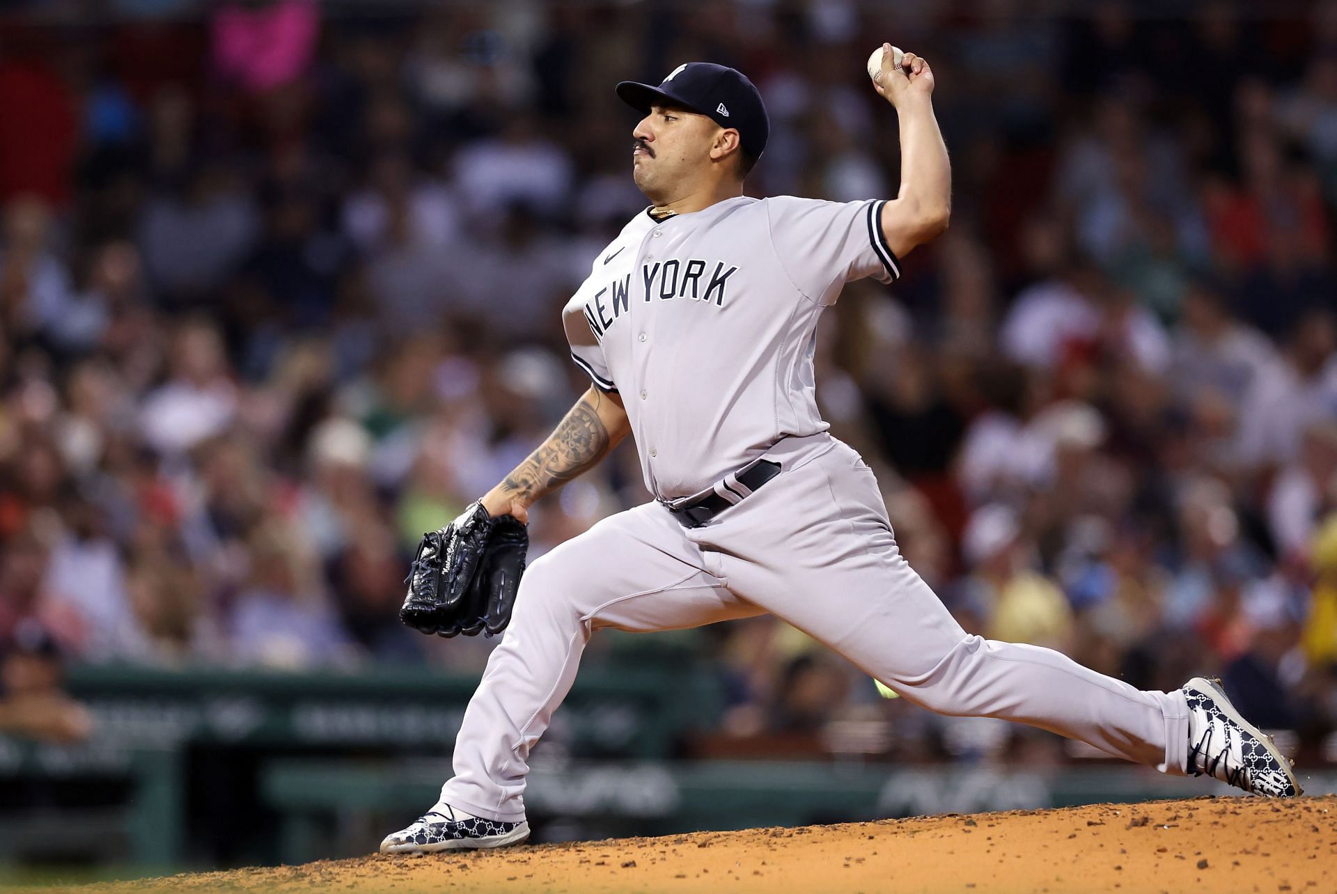 In Photos: Nestor Cortes and fiancée Alondra celebrate Yankees win with  fireworks