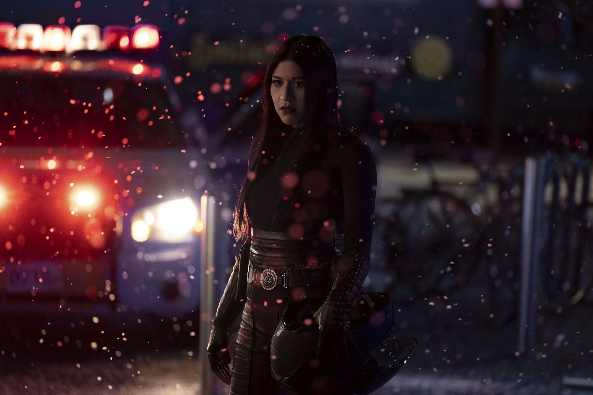 Alaqua Cox stars as the deaf Native American superhero Maya Lopez in Echo, with all episodes set to premiere at once on Disney+ (Image via Marvel Studios)