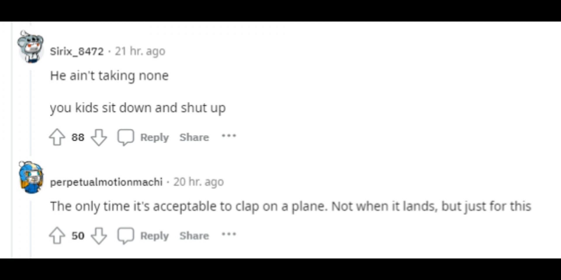 Netizens react to airlines passenger getting kicked off of flight. (Image via Reddit/@u/GamerDabiTodoroki)