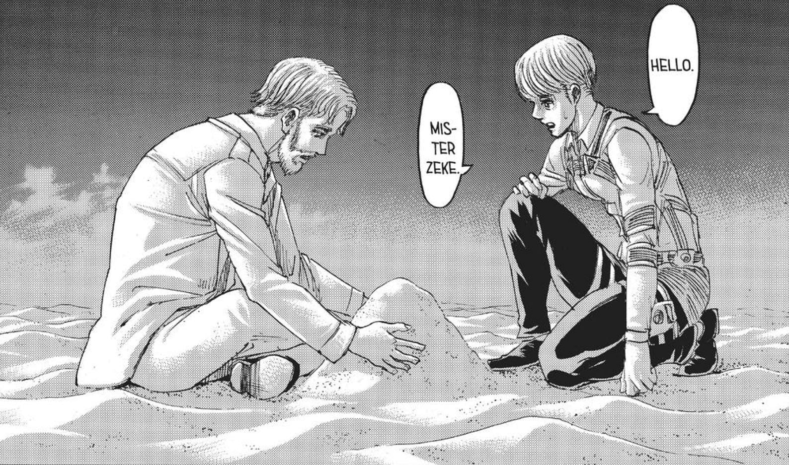 Zeke and Armin in the Paths (Image via Kodansha)