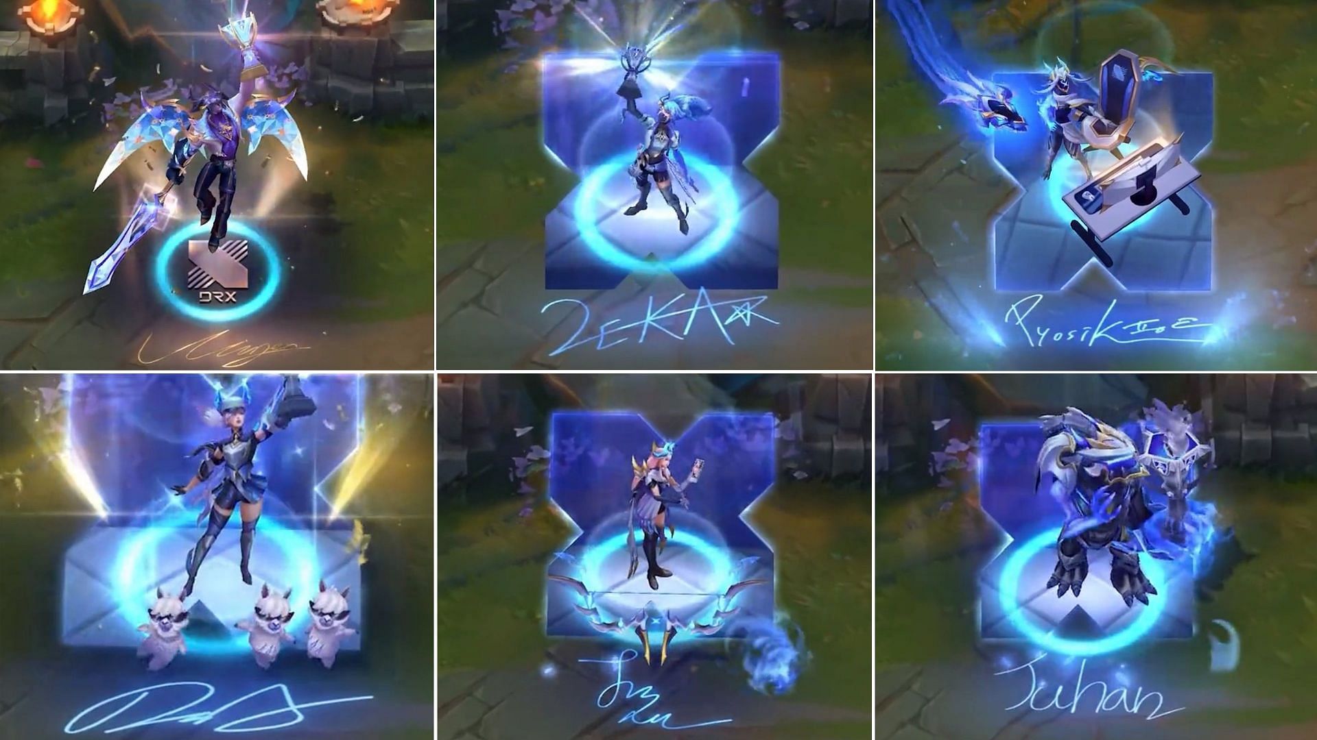 DRX Worlds 2022 skins player signatures (Image via Riot Games)