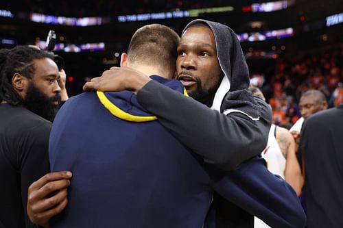 Denver Nuggets and Phoenix Suns stars Nikola Jokic and Kevin Durant