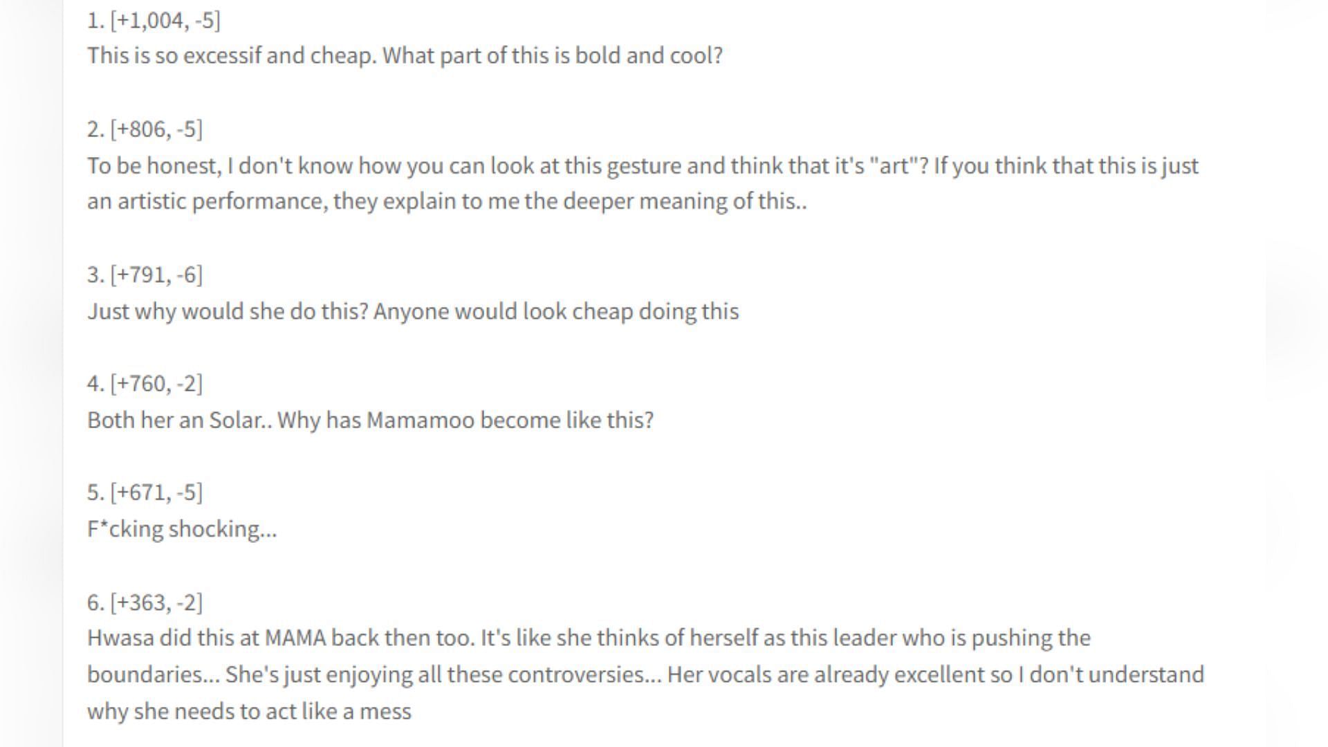 Korean netizens&#039; comments on theqoo (Image via pannchoa)