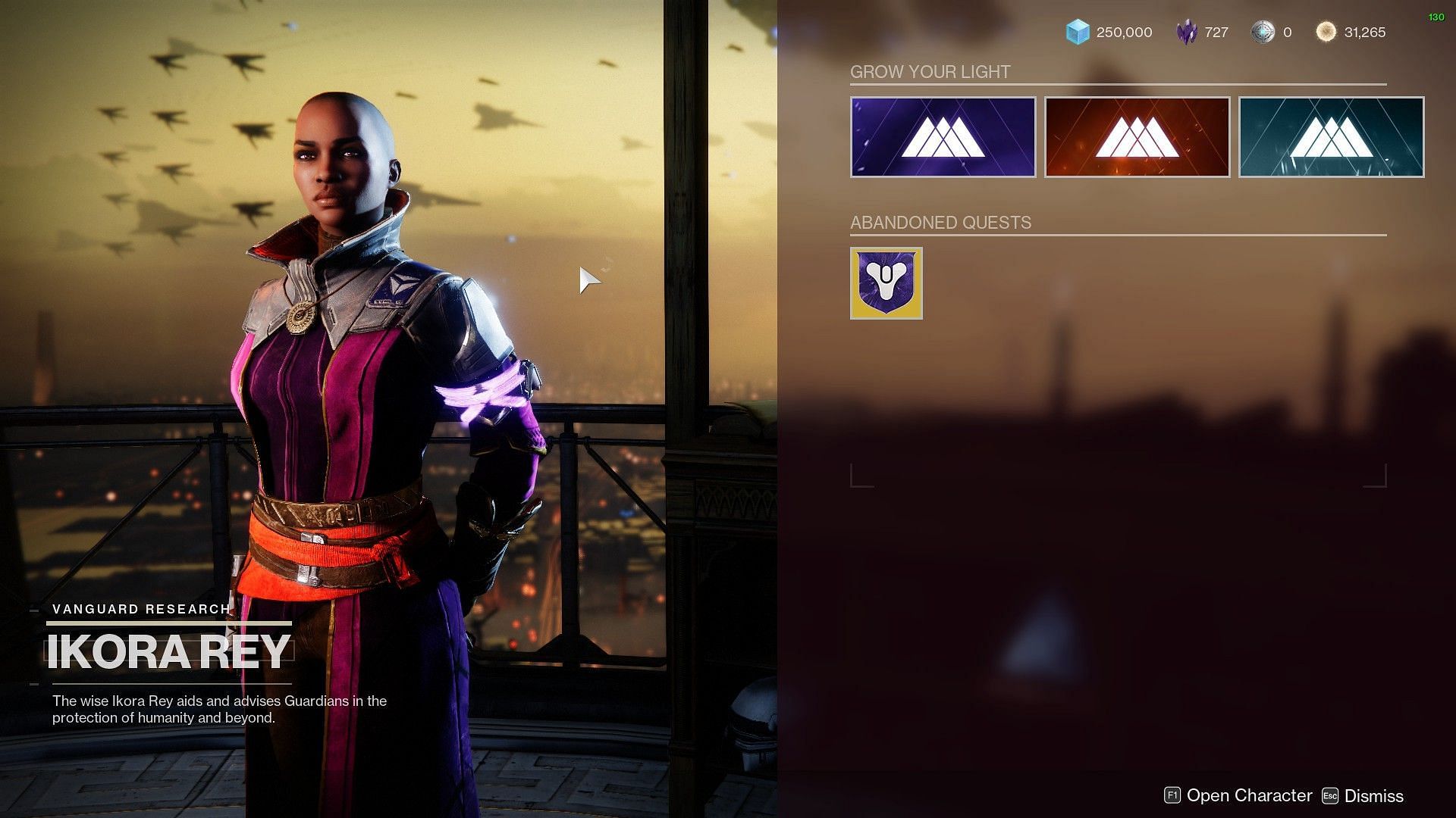 Ikora Rey as a vendor (Image via Destiny 2) 