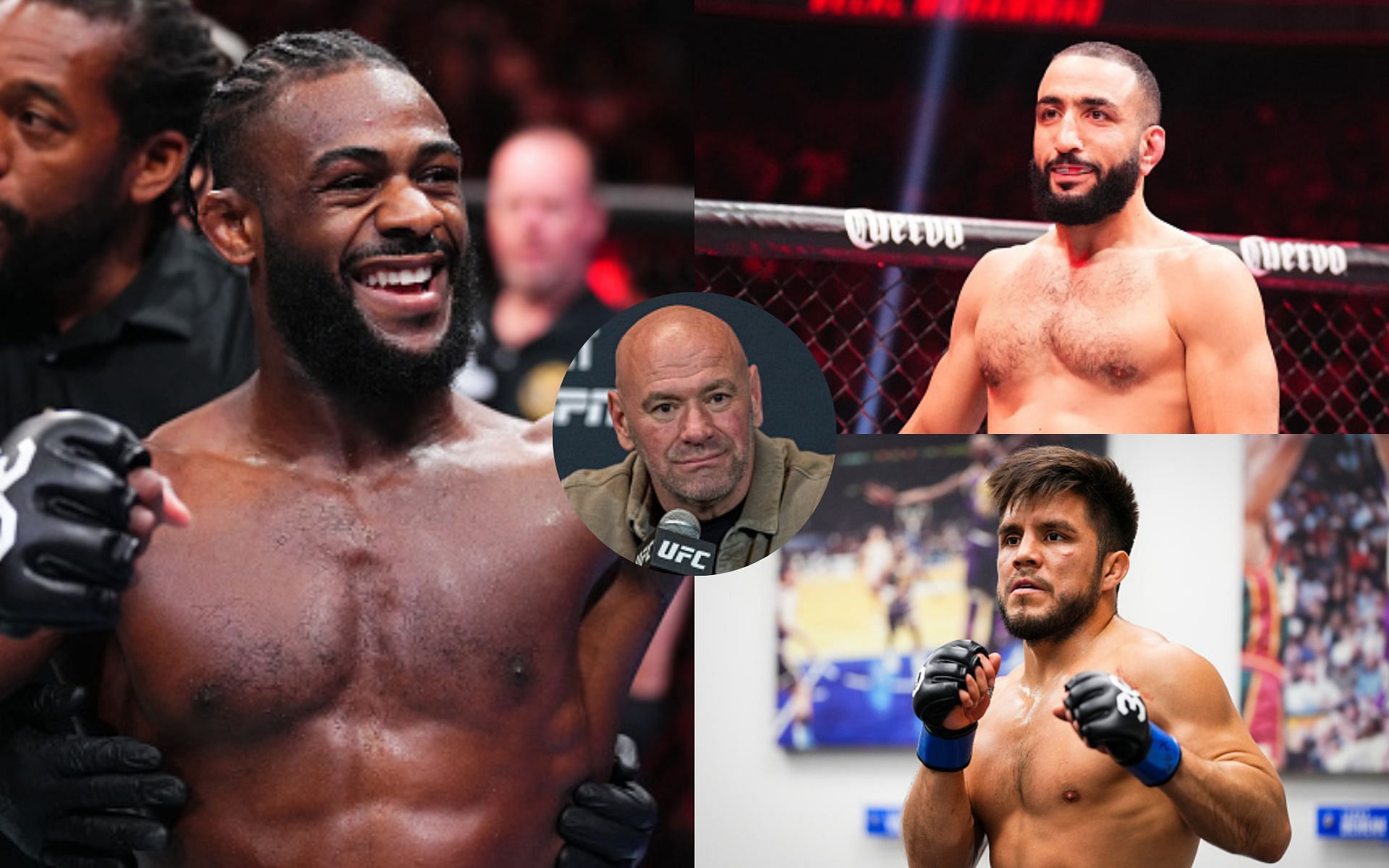 Aljamain Sterling, Dana White, Belal Muhammad, Henry Cejudo