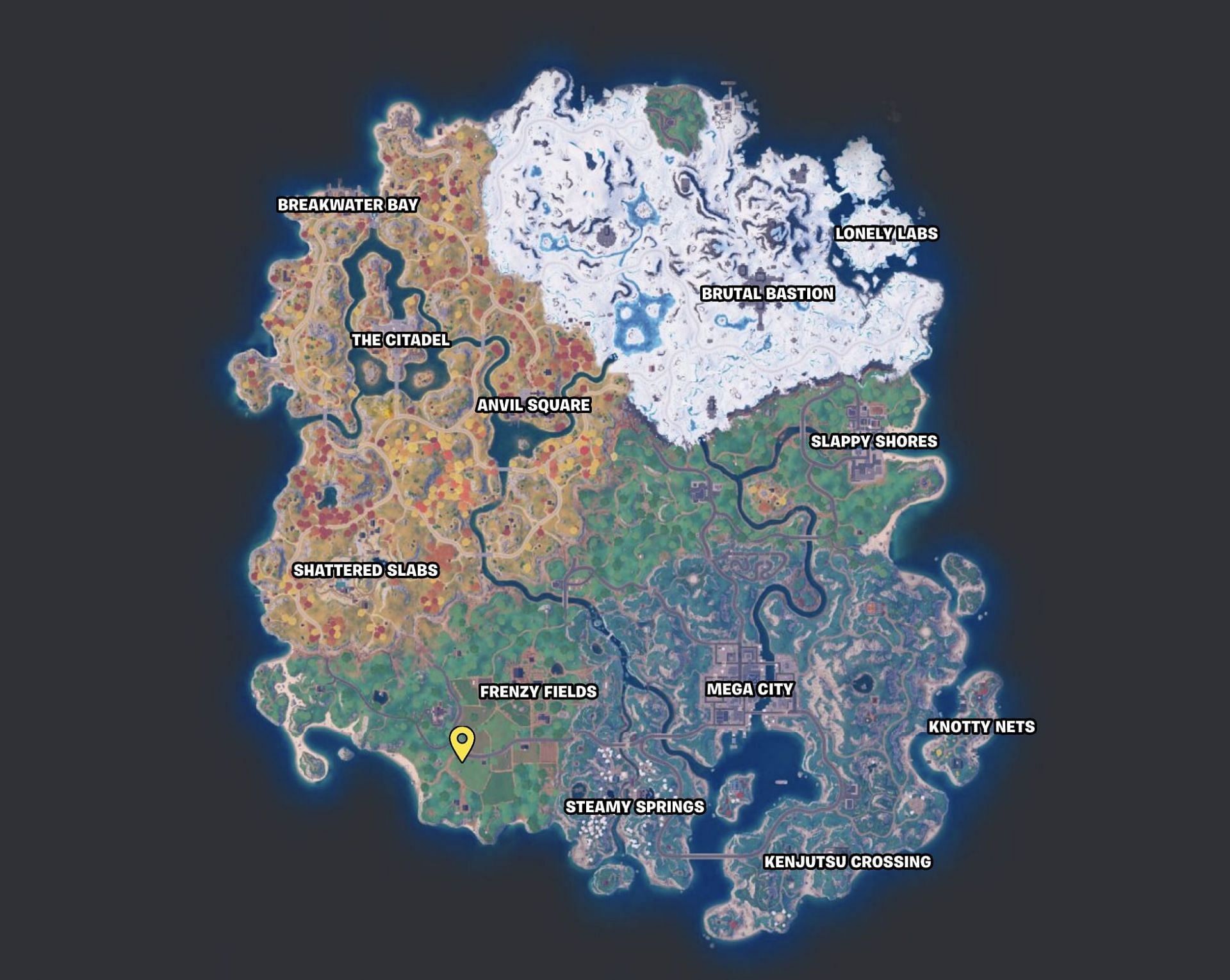 Find a Republic chest. There is one here on the map (Image via Fortnite.GG)