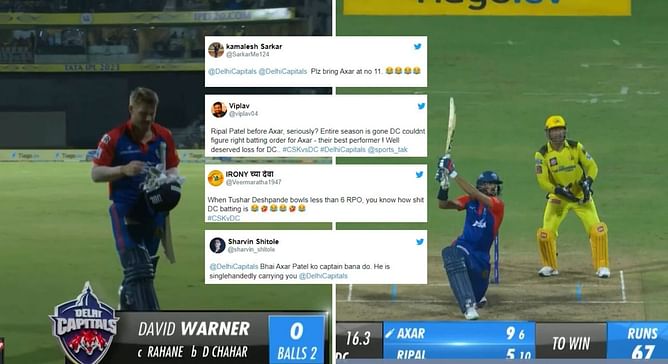 "Plz bring Axar at No. 11"- Fans react sarcastically to DC’s 27-run loss against CSK