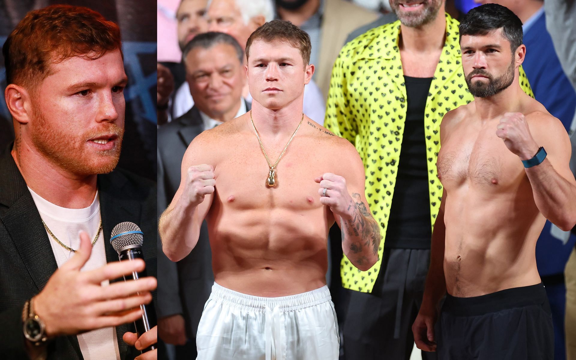 Canelo Alvarez (left) vs. John Ryder (right). [via Getty Images]