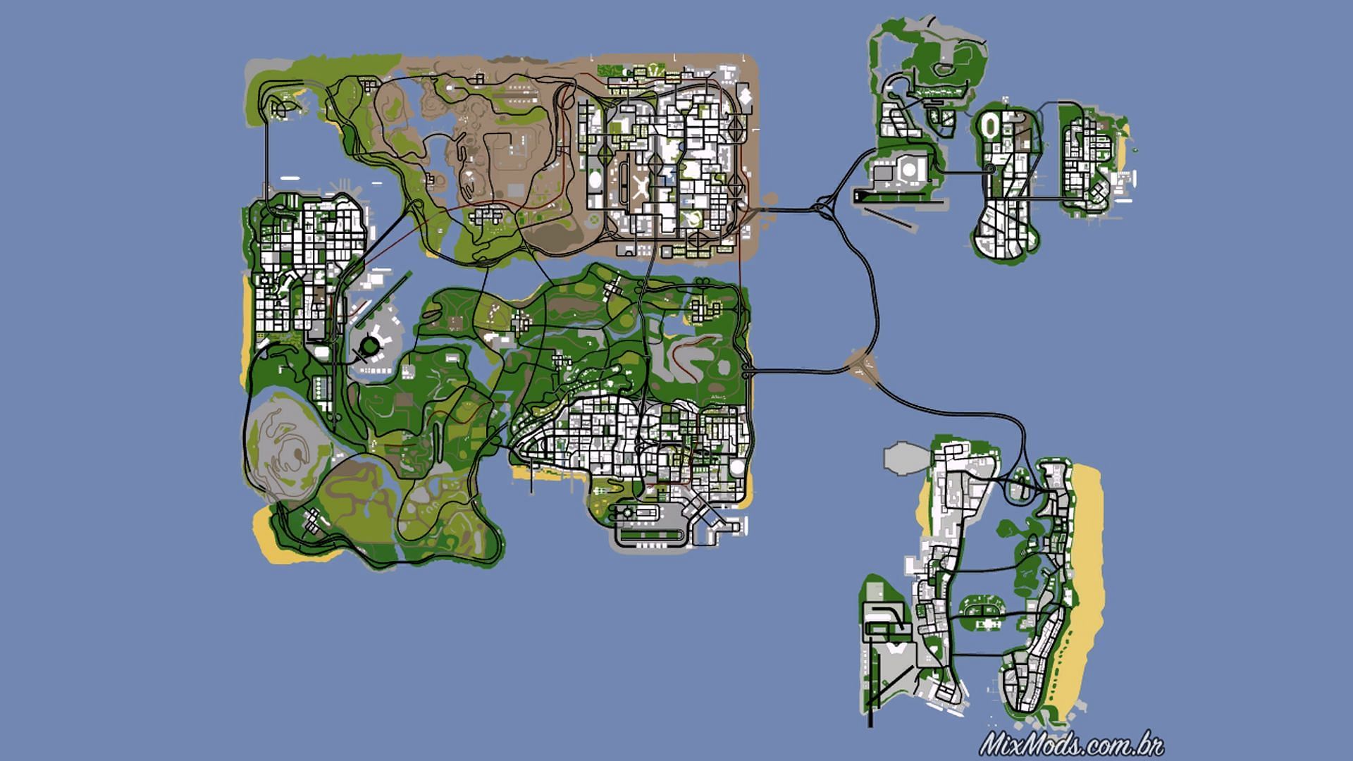 Download maps for Grand Theft Auto 3, Vice City & San Andreas