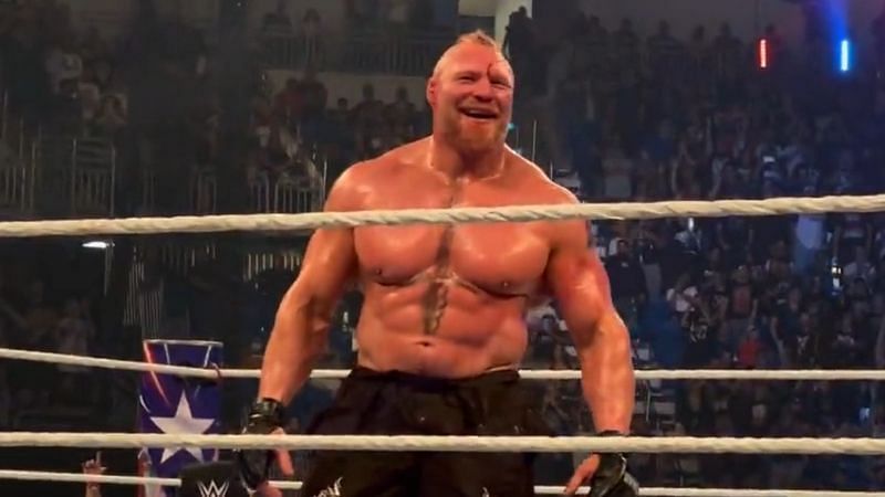 brock lesnar break character backlash