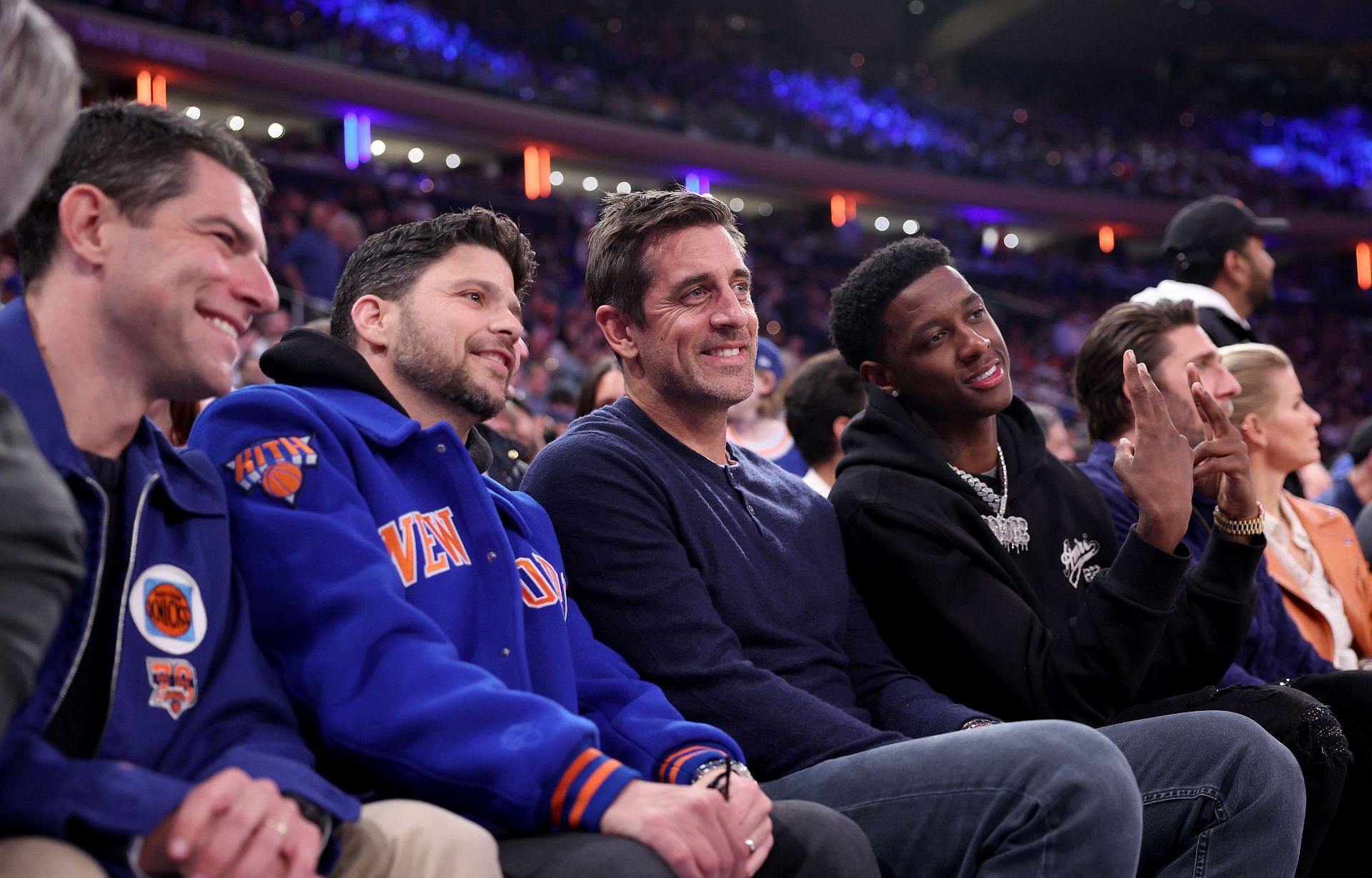 Rodgers at a Miami Heat v New York Knicks game