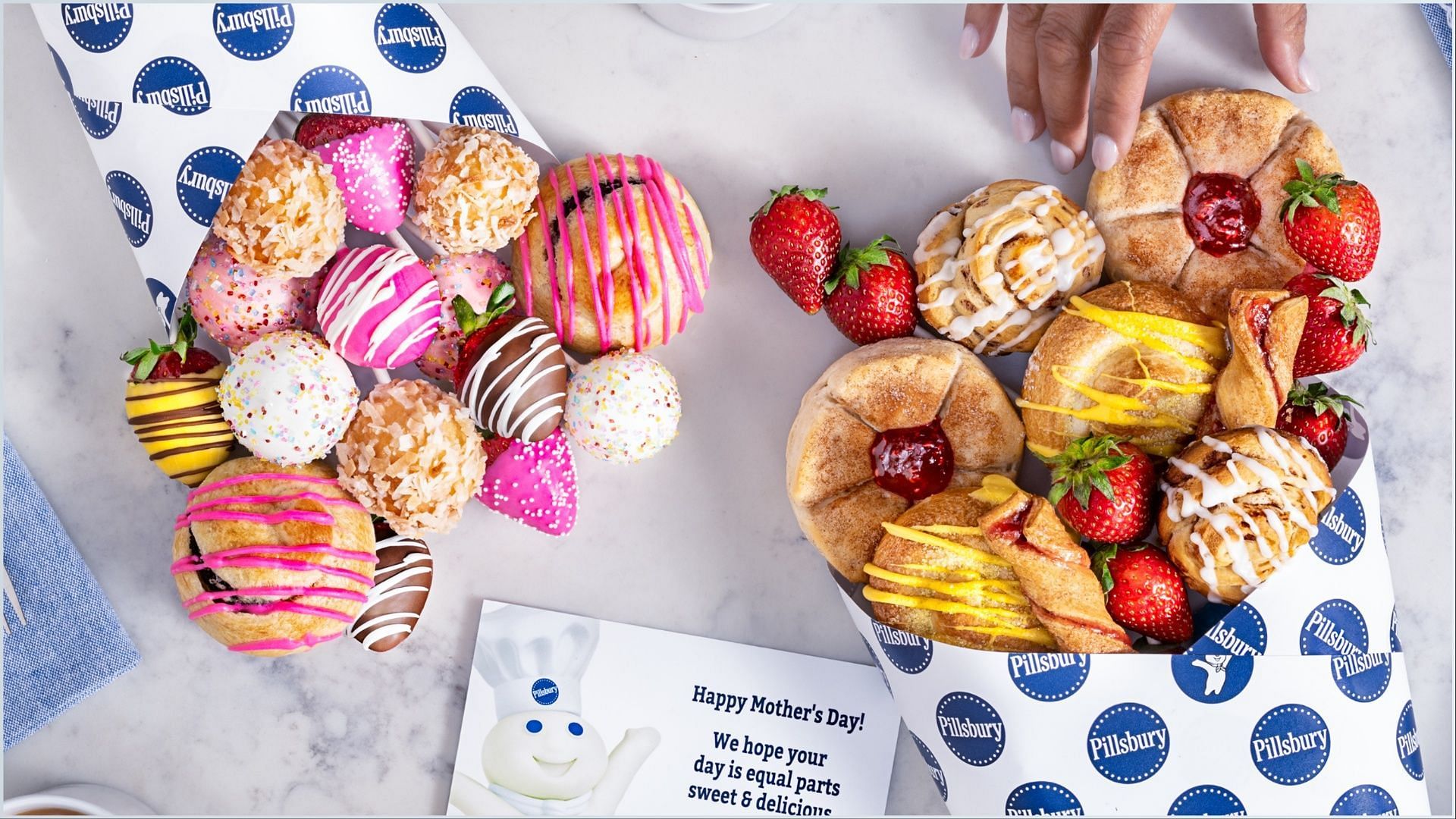 The new Brunch Bouquets are available for pre-order from Chick&#039;N Jones via DoorDash starting Wednesday, May 10 (Image via Pillsbury)