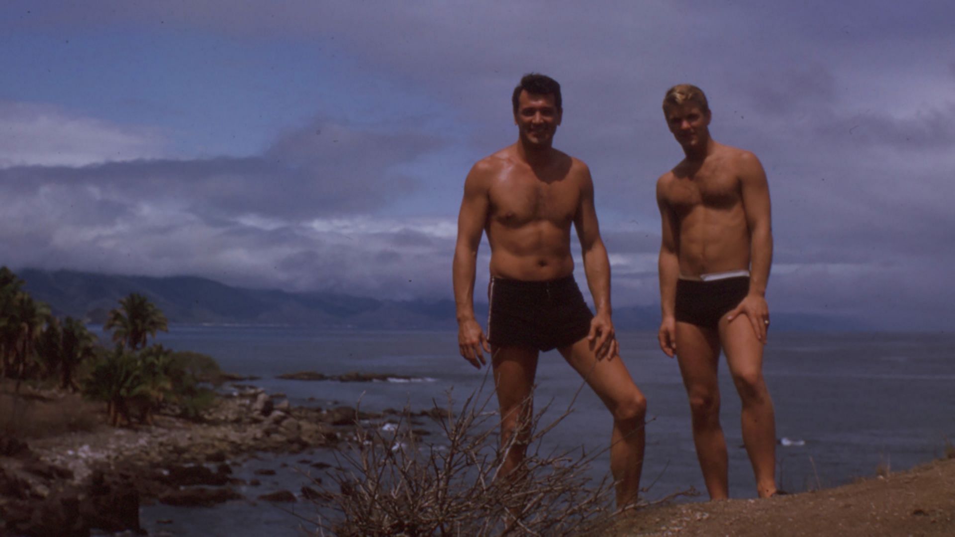 Rock Hudson with his boyfriend, Lee Garlington (Image via Tribeca)