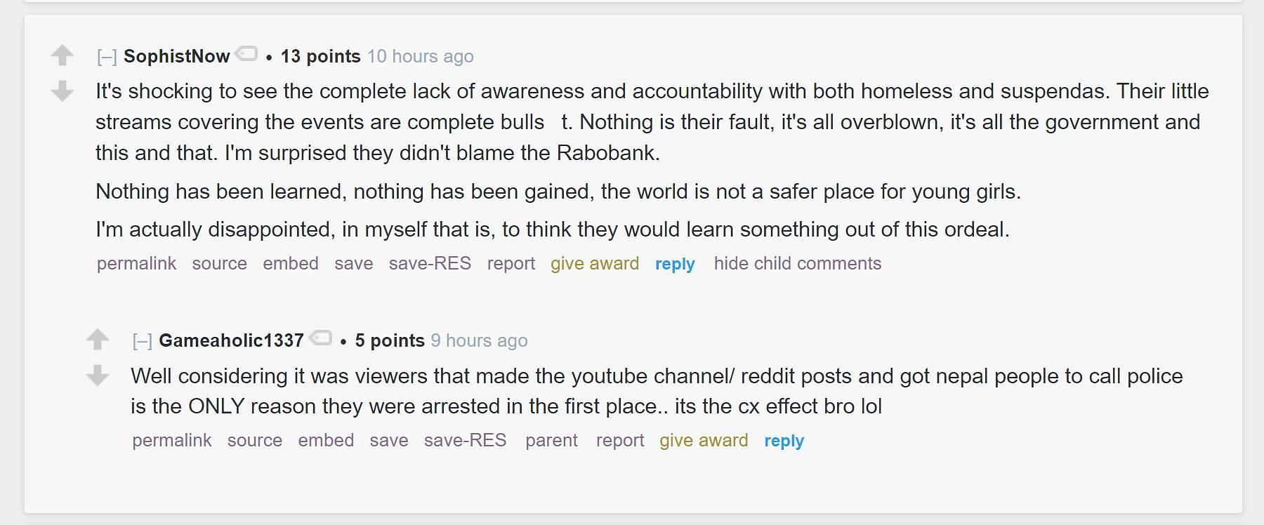 Reddit community responding to Kick content creator Slightly Homeless&#039; address 1/2 (Image via r/LivestreamFail)