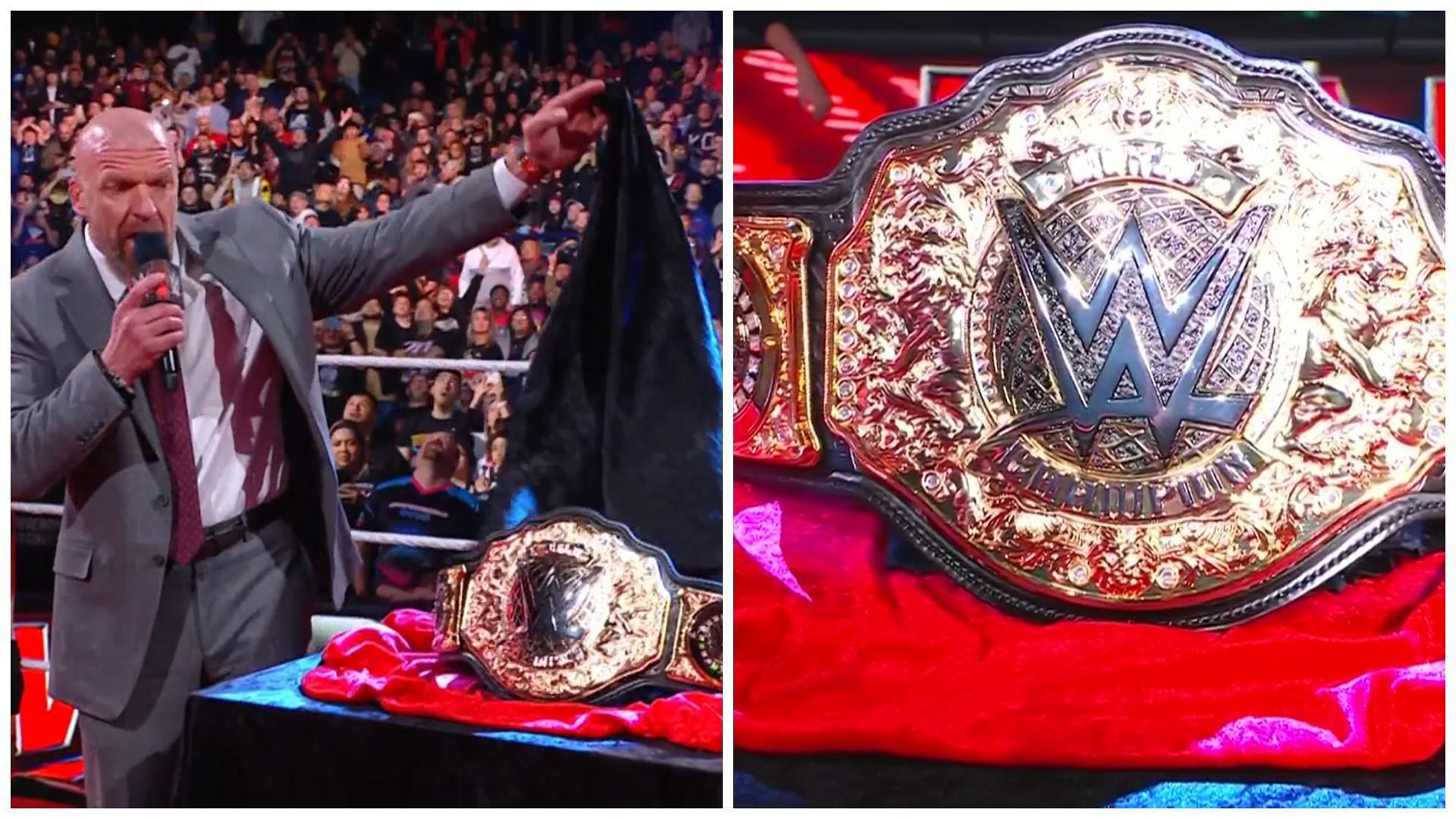 Triple H introduced the new WWE World Heavyweight Championship.