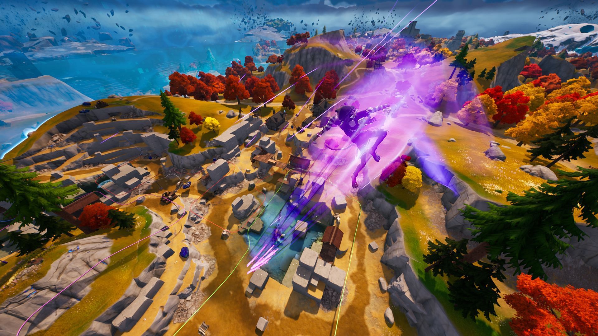 Kinetic Blade&#039;s dash ability is amazing for covering long distances and avoiding fall damage (Image via Epic Games/Fortnite)