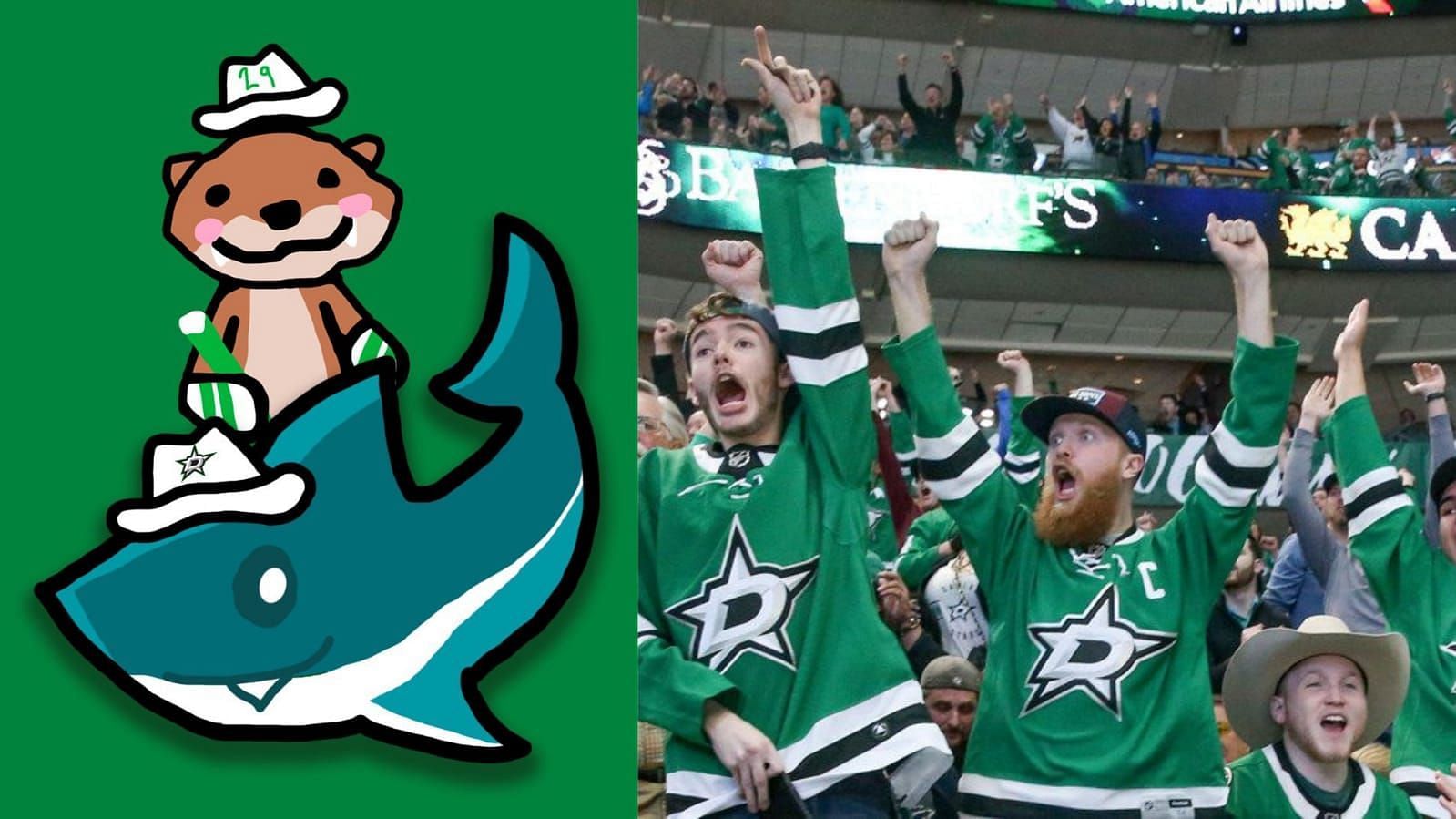 San Jose Sharks change Twitter profile picture to support Dallas Stars.
