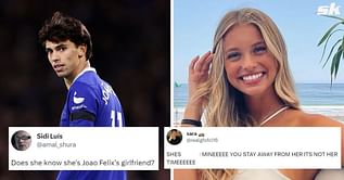 “Stay away from her” – Fans react as Chelsea star Joao Felix’s girlfriend who was wrongly accused of cheating is spotted with F1 star