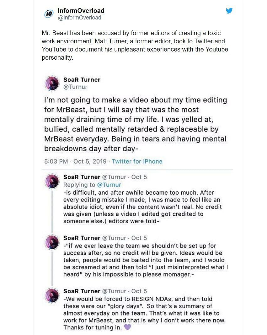 Matt Turner&#039;s now-deleted tweet in which he accused the YouTuber (Image via Sportskeeda)