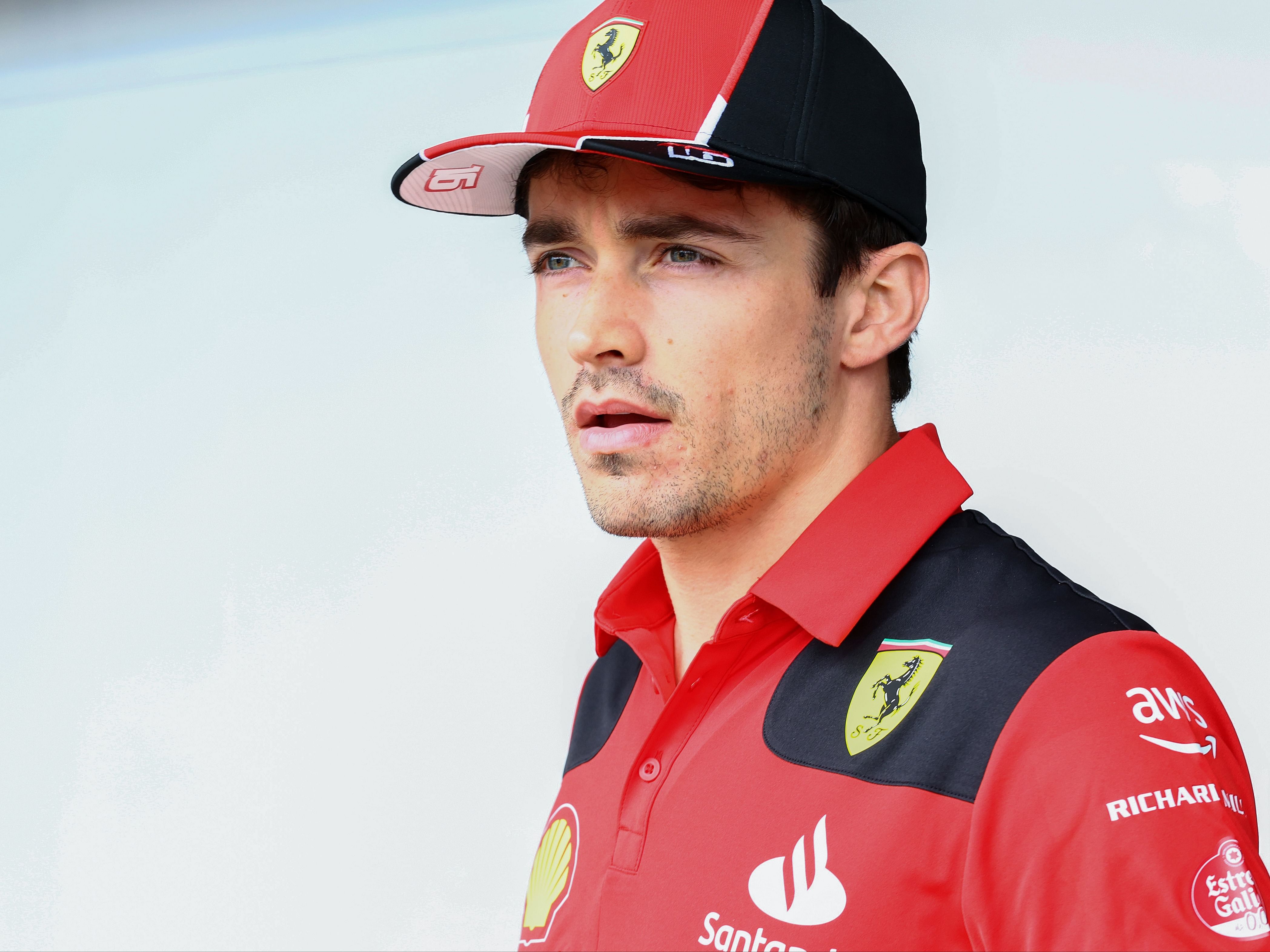 F1 Grand Prix of AzerbaijanCharles Leclerc looks on in the paddock prior to the 2023 F1 Azerbaijan Grand Prix. (Photo by Mark Thompson/Getty Images)