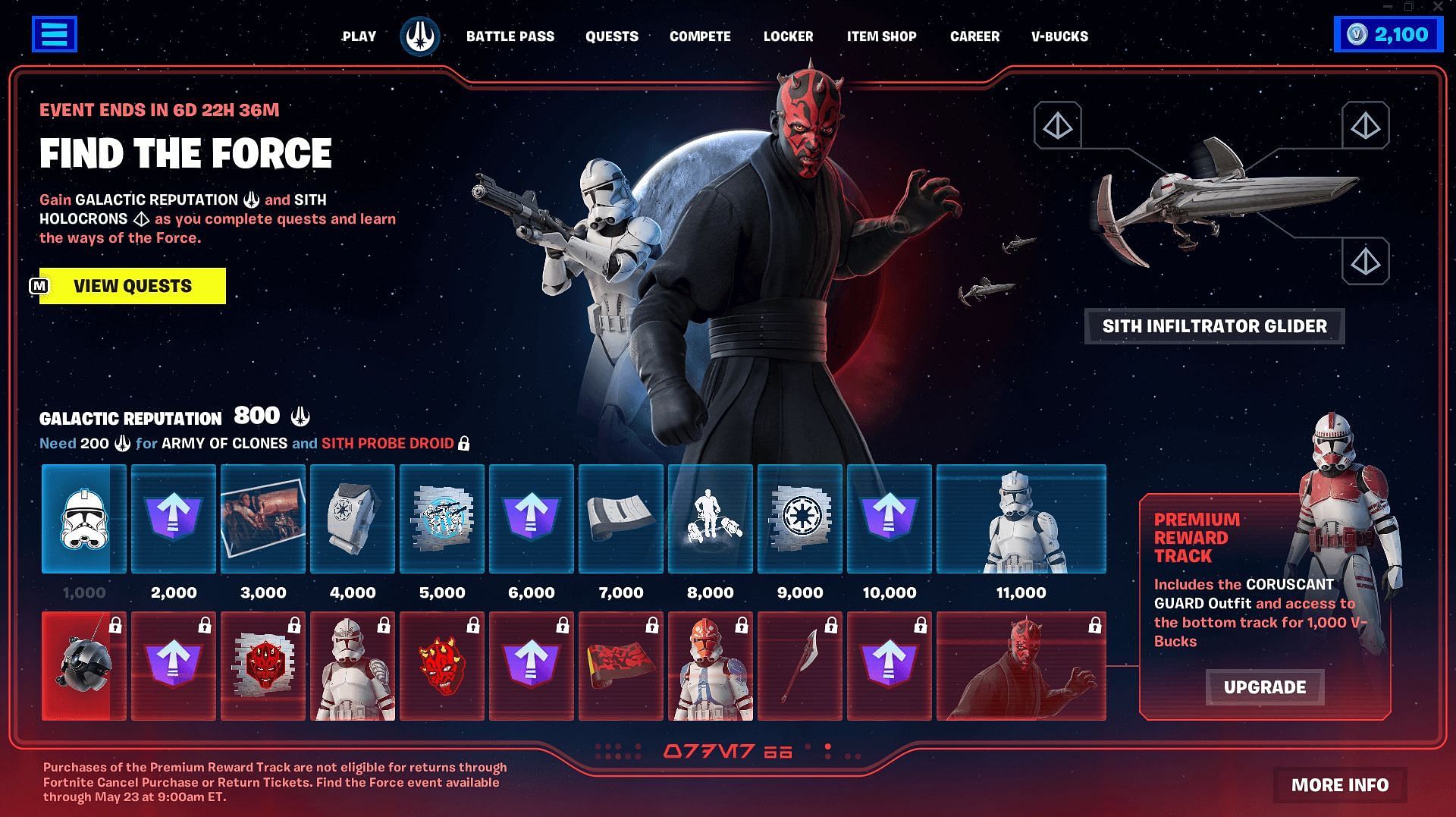 How to unlock all free Star Wars rewards in Fortnite Chapter 4