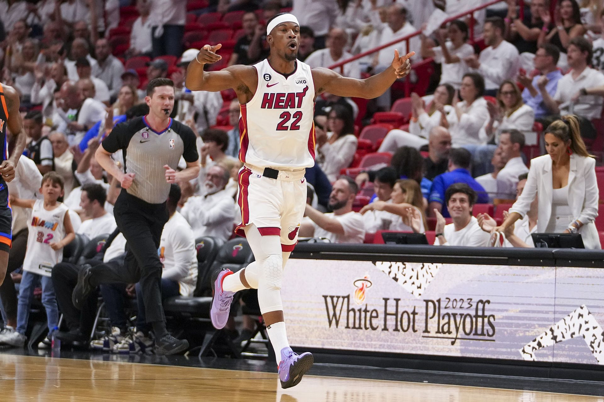 Jimmy Butler and the Miami Heat await the answer to, 'Who do the Miami Heat play next?'