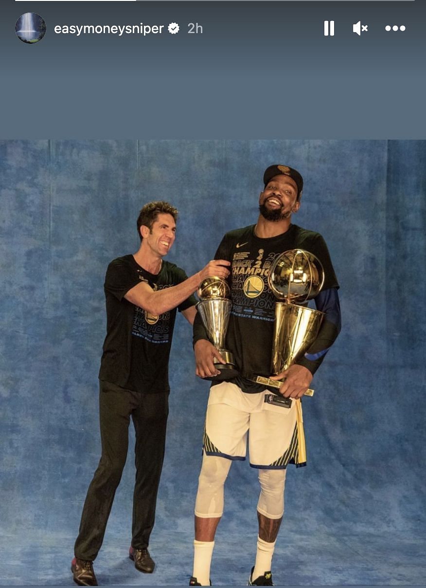 Kevin Durant&#039;s Instagram Story With Bob Myers
