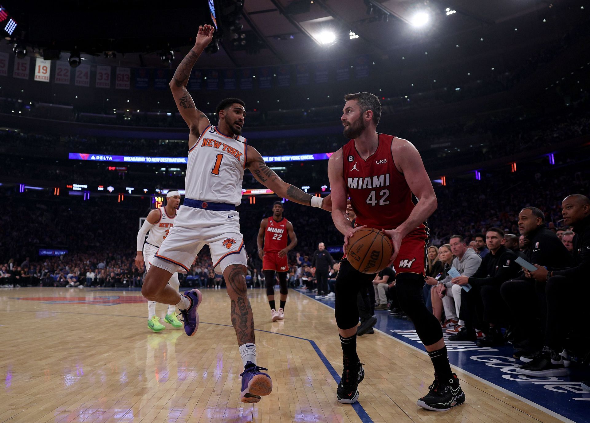 Love has been great for the Heat so far as well (Image via Getty Images)