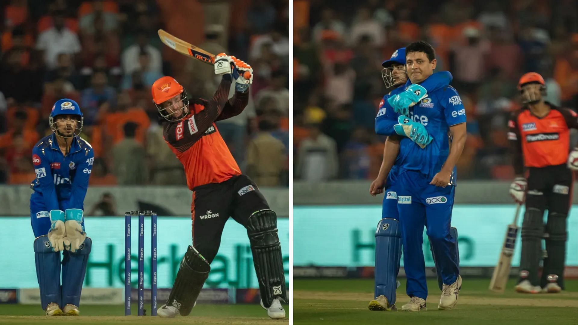 Heinrich Klaasen (L) and Piyush Chawla will be an intriguing match-up in MI vs SRH (P.C.:iplt20.com)