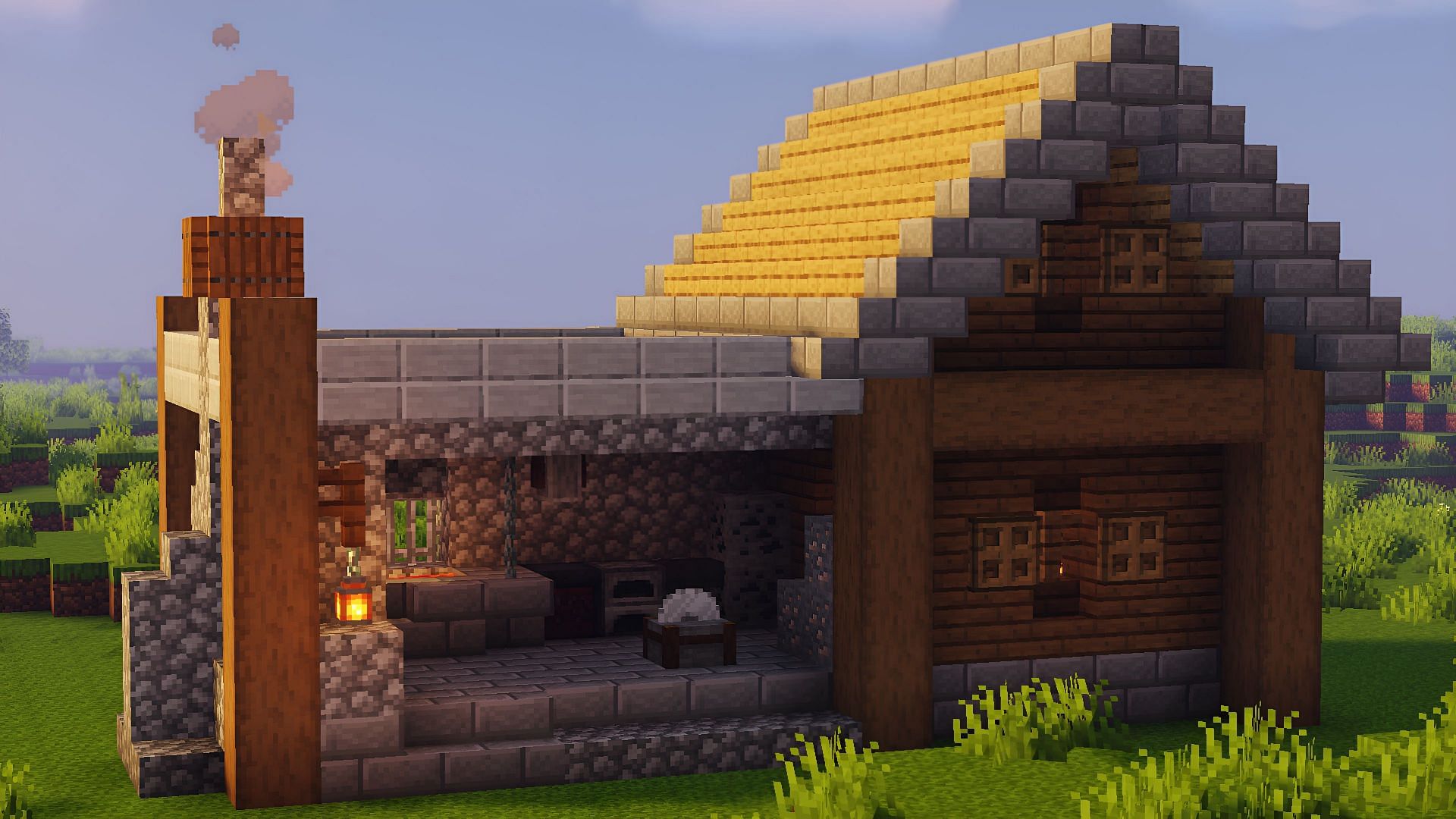 Blacksmith builds are popular in Minecraft due to villages (Image via Reddit/u/Plenty-Kaleidoscope8)