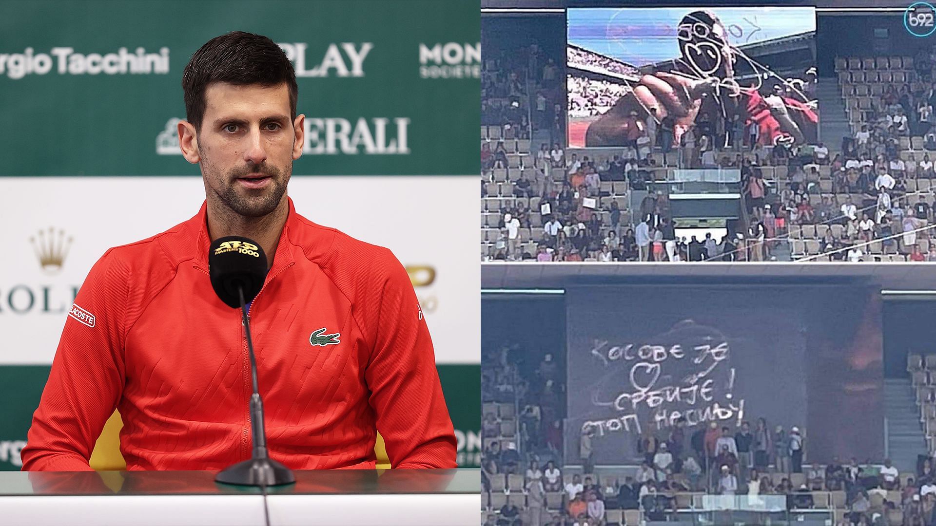 Novak Djokovic courts controversy for his political message at the French Open