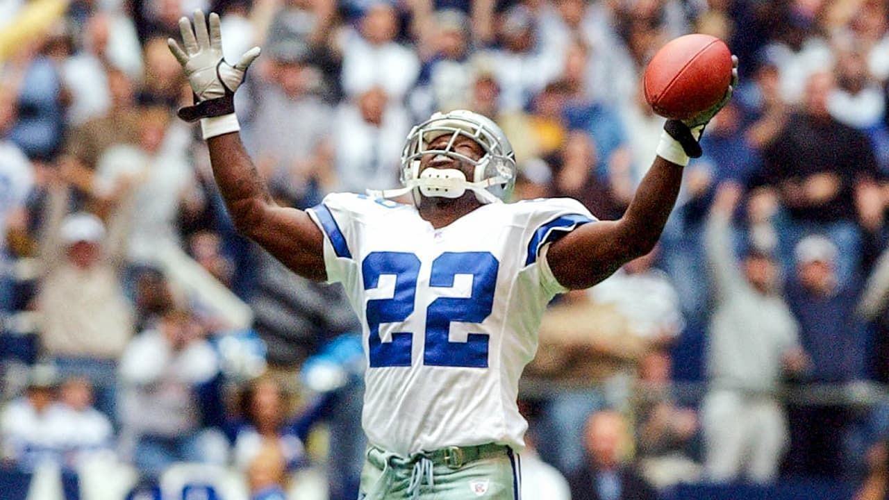 Emmitt Smith with the Dallas Cowboys