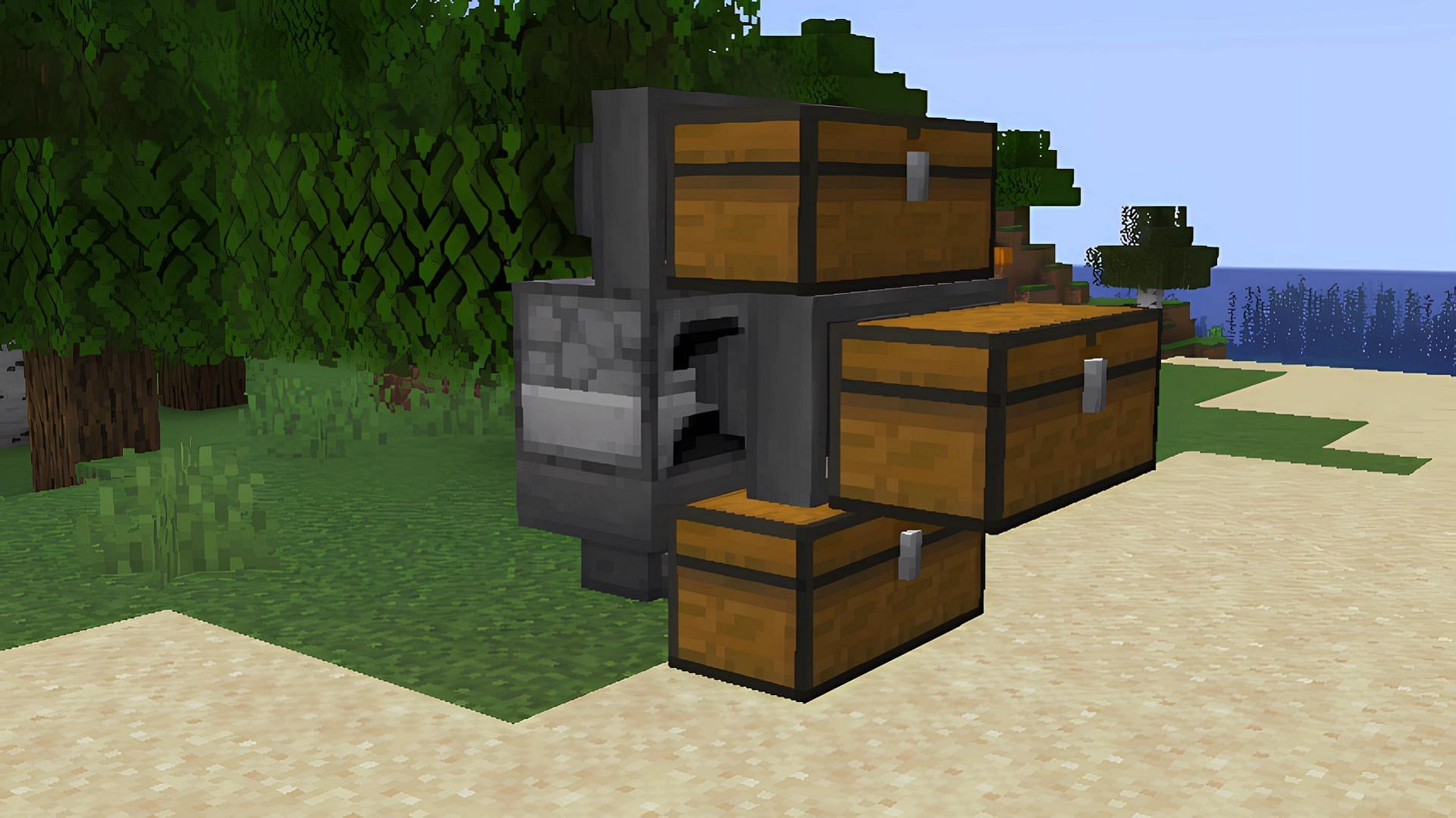 Omni-Hopper is a simple Minecraft mod that enhances the directions players can place hoppers in (Image via enjarai)