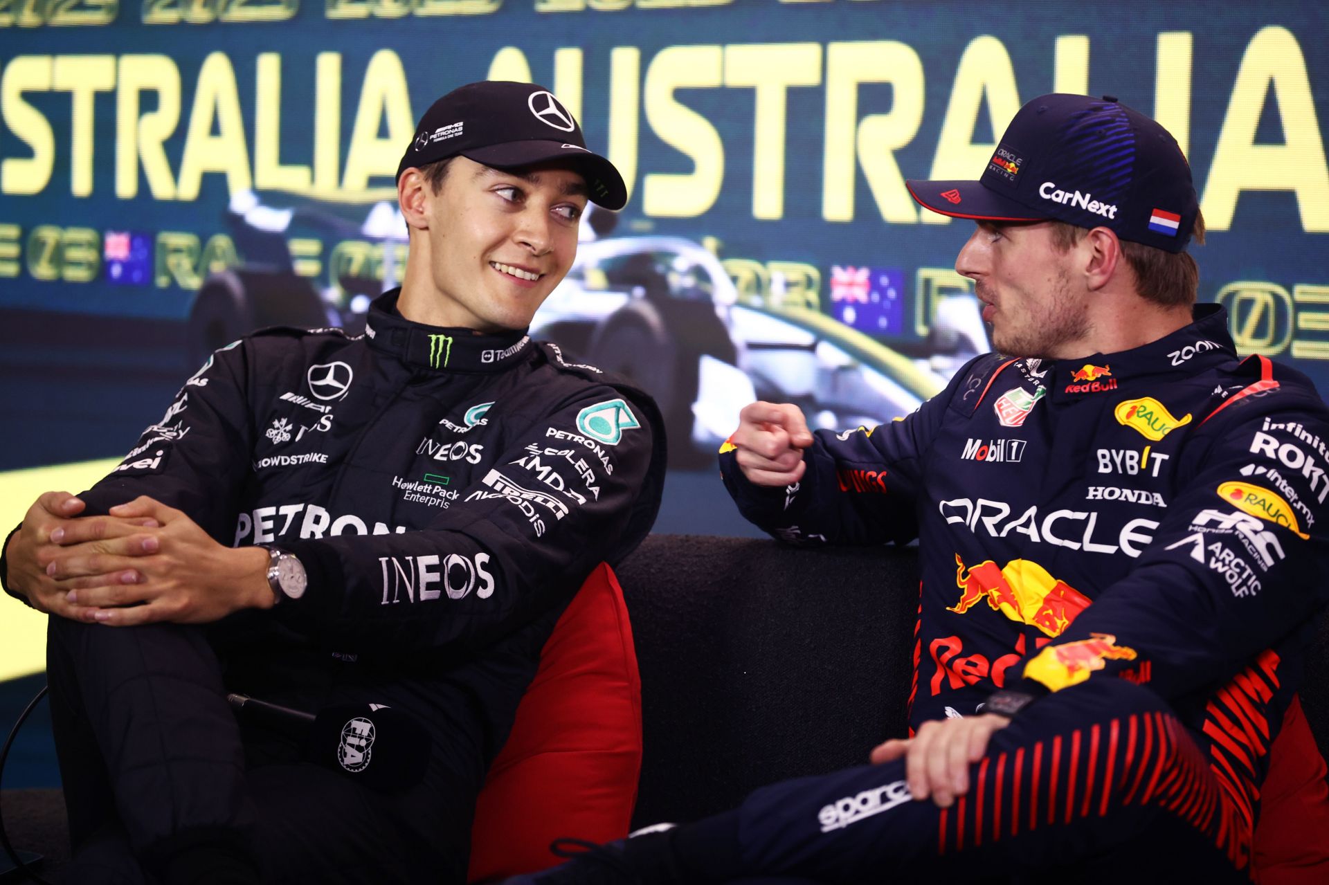 Verstappen and Russell