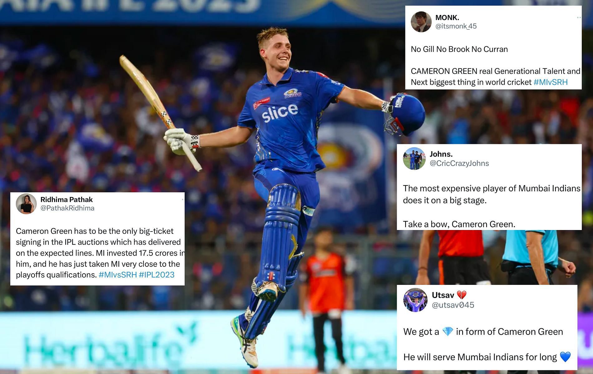 Cameron Green dazzled viewers with his quick-fire knock. (Pics: IPLT20.com/Twitter)