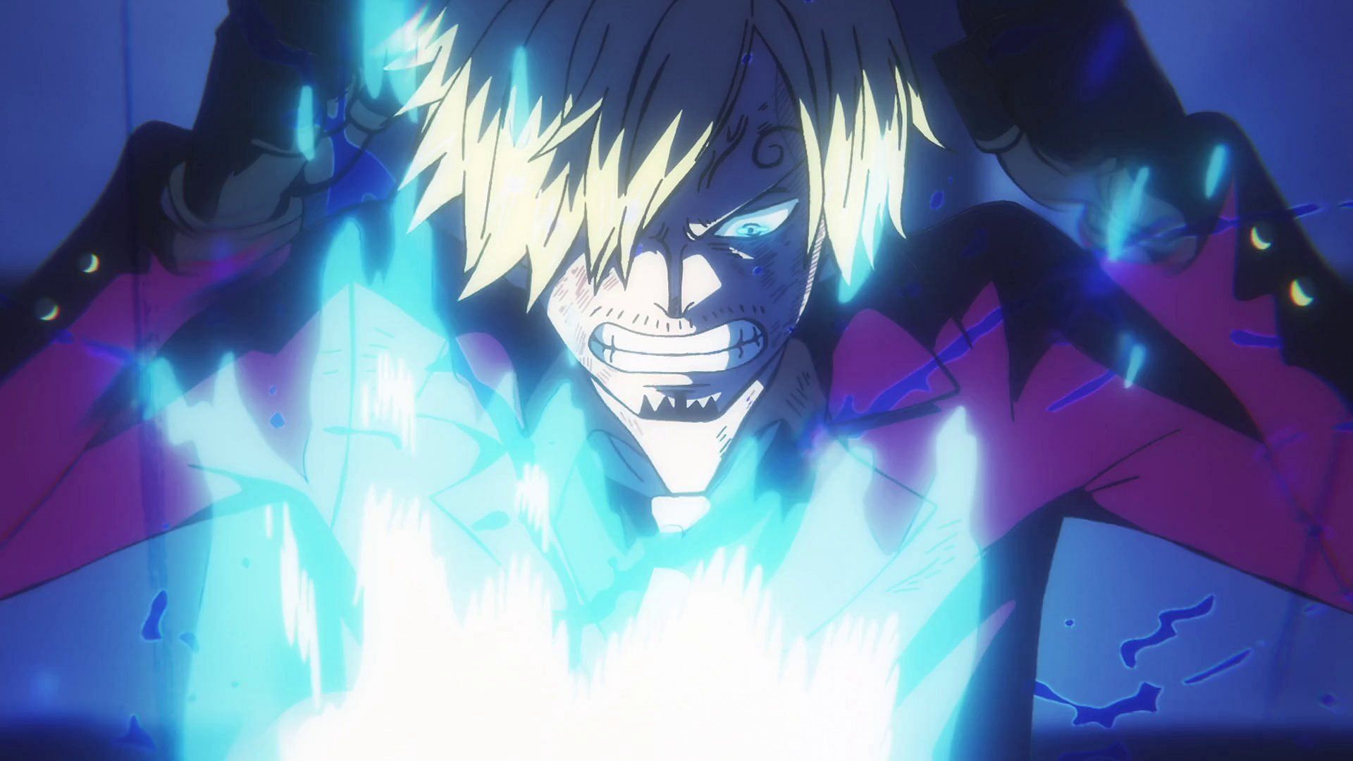 Sanji performing Ifrit Jambe as seen in the One Piece anime (Image via Toei Animation, One Piece)