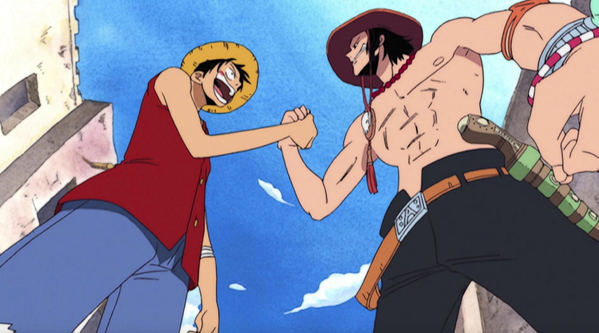 Anime siblings: Luffy and Ace (image via Toei Animation)