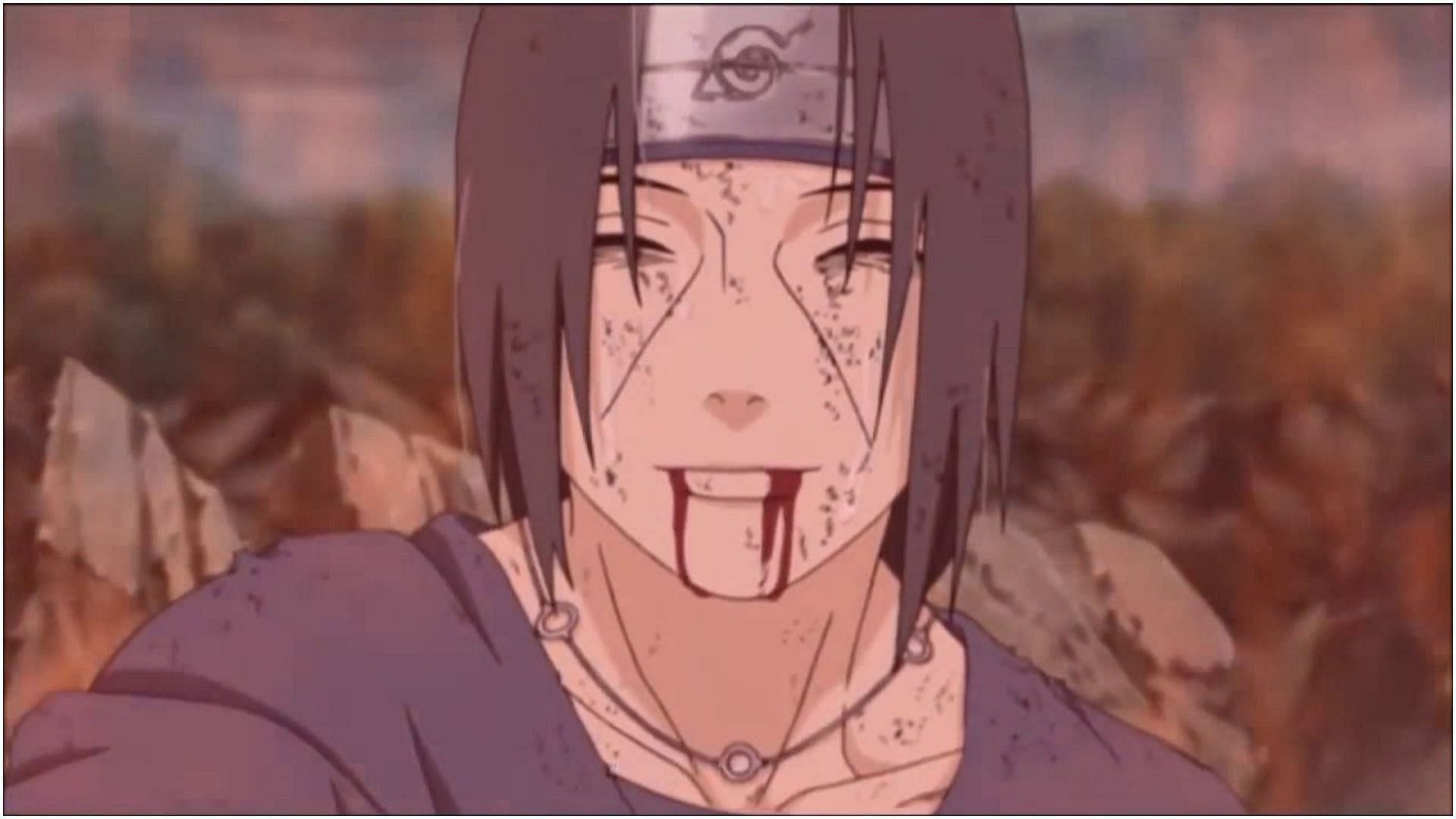 Itachi saying his final goodbye (Image Via Studio Pierrot)