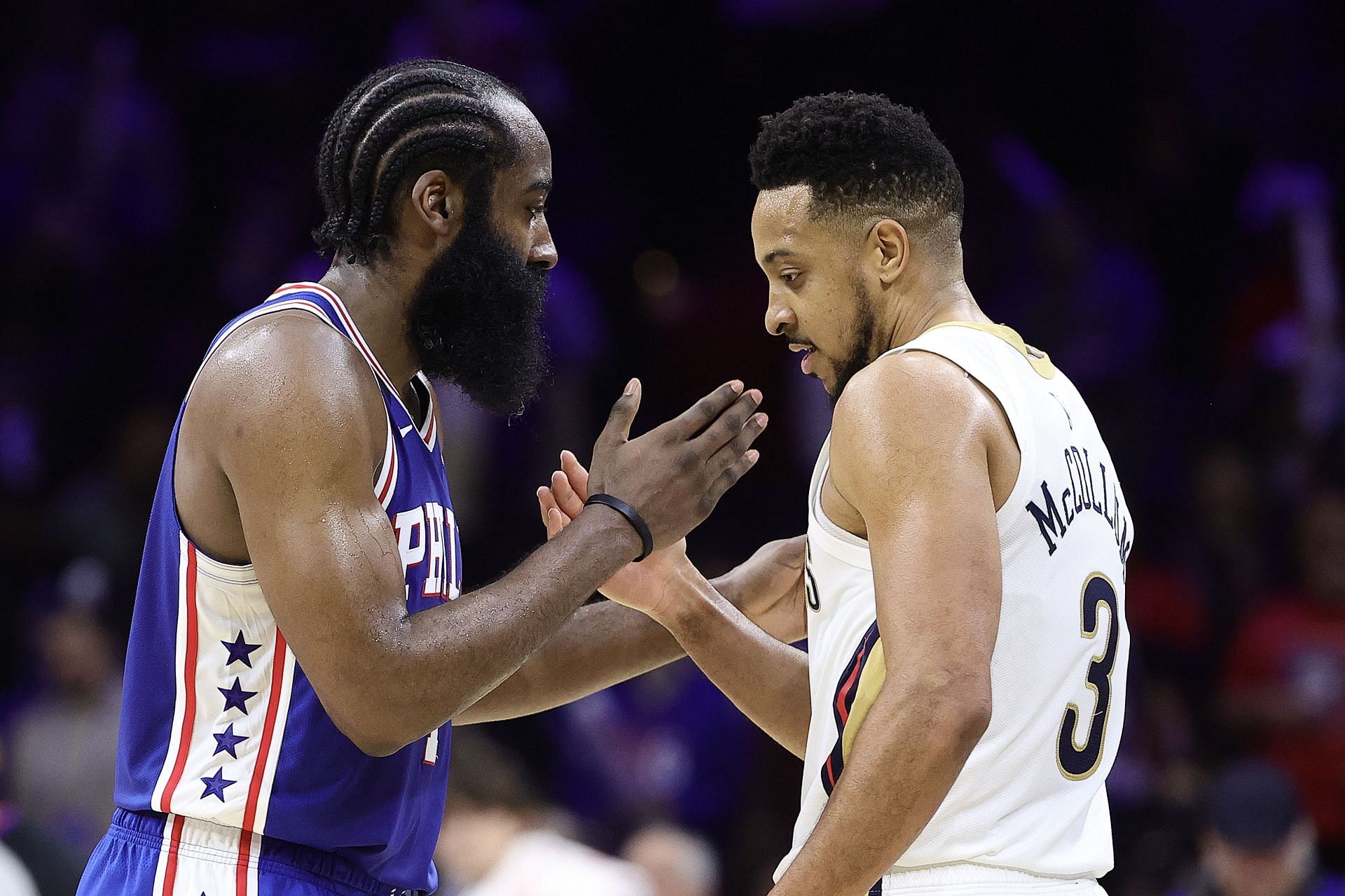 Harden and CJ McCollum in the backcourt? Why not! (Image via Getty Images)
