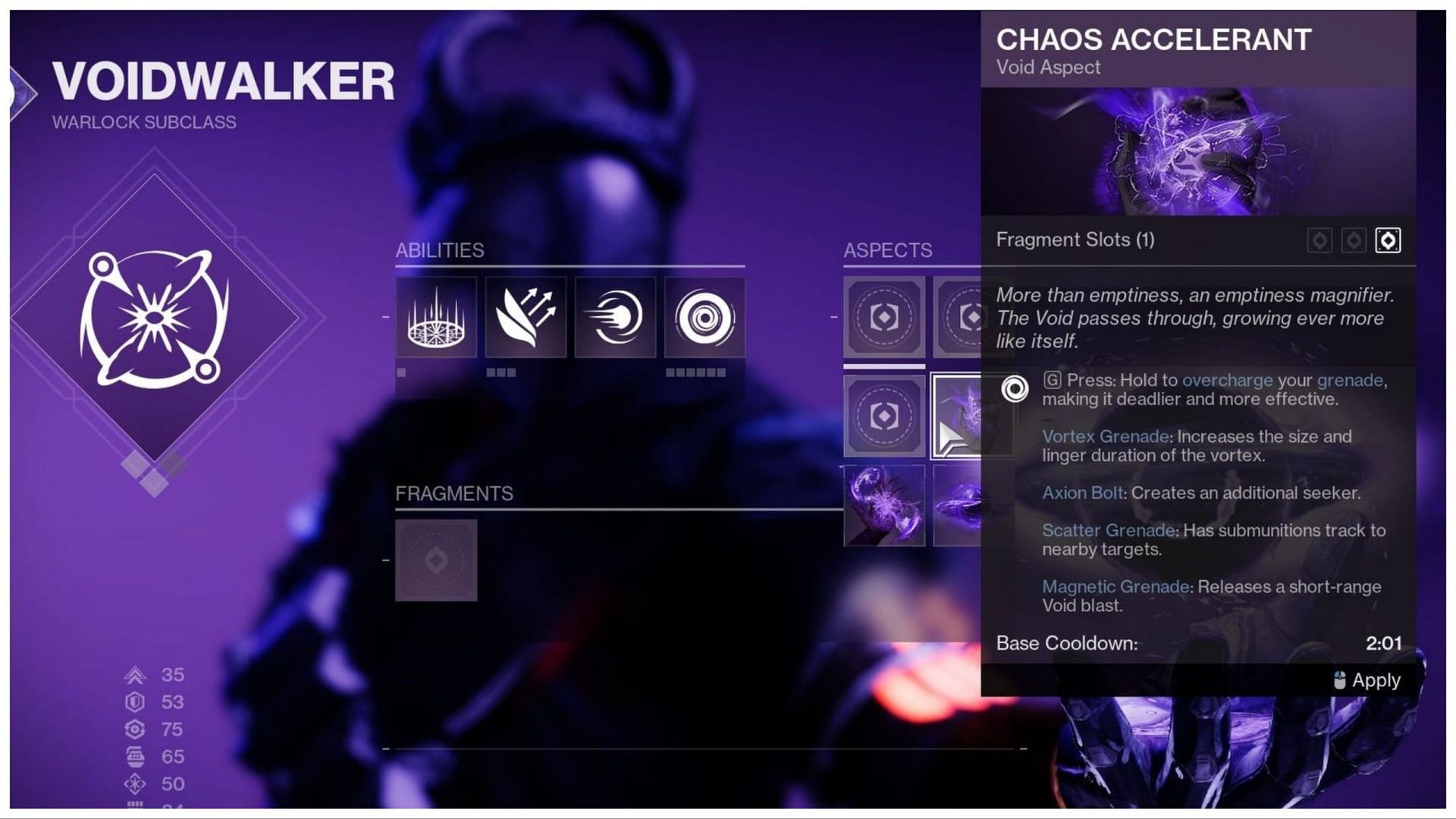 Voidwalker Void subclass (Image via Destiny 2)