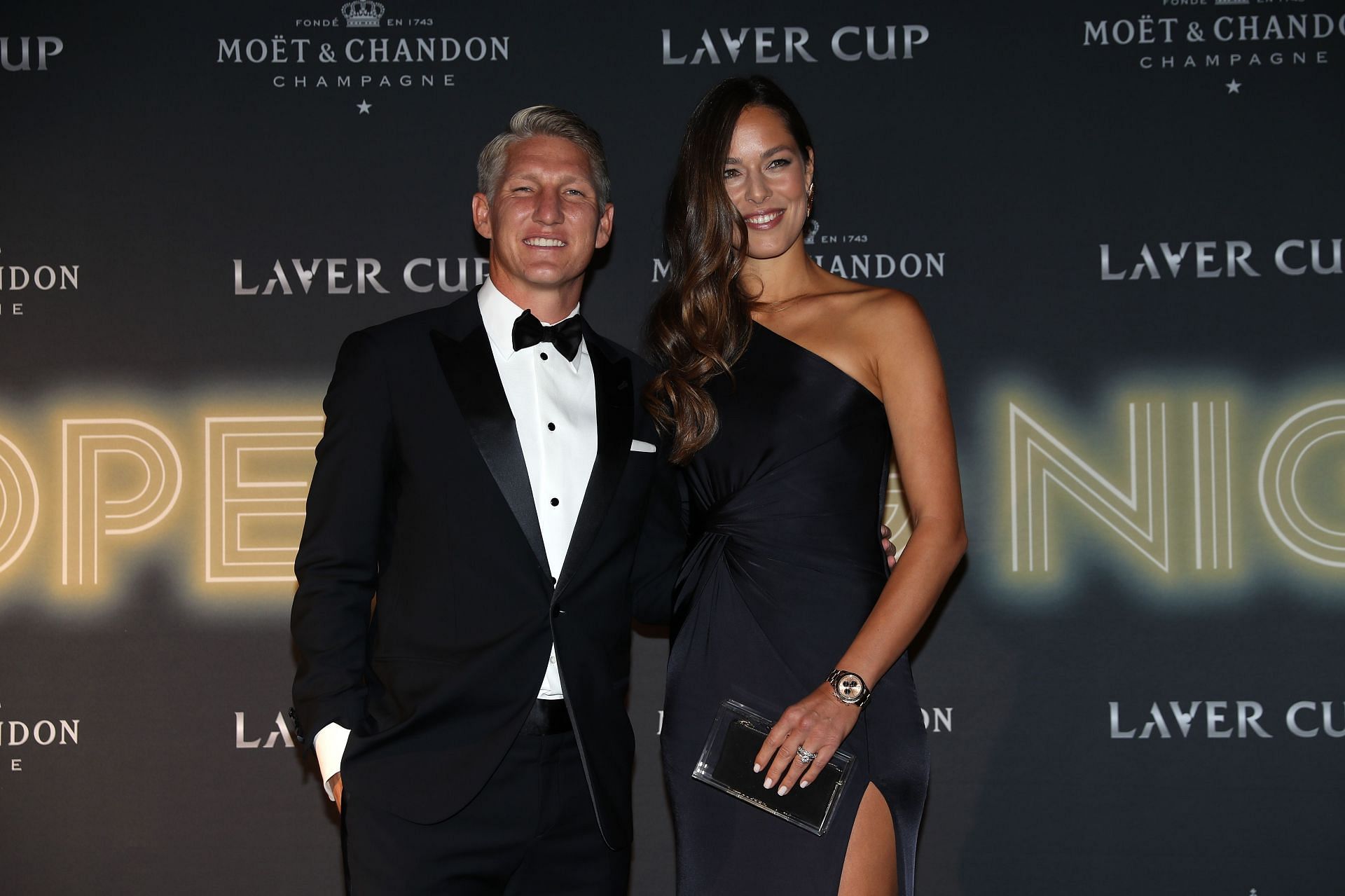 Ana Ivanovic pictured with her husband Bastian Schweinsteiger at the Laver Cup Opening Night.