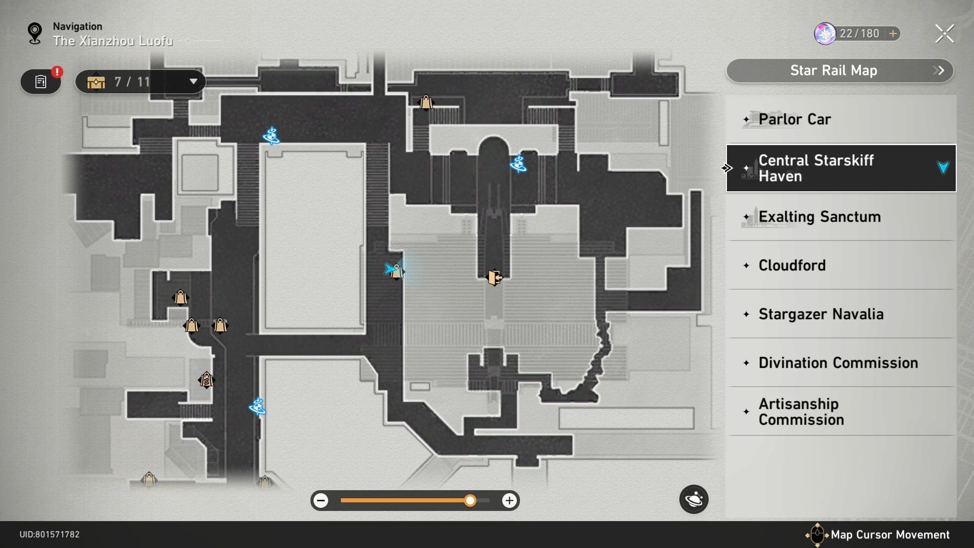 Map location of the Dissatisfied Crane (Image via HoYoverse)