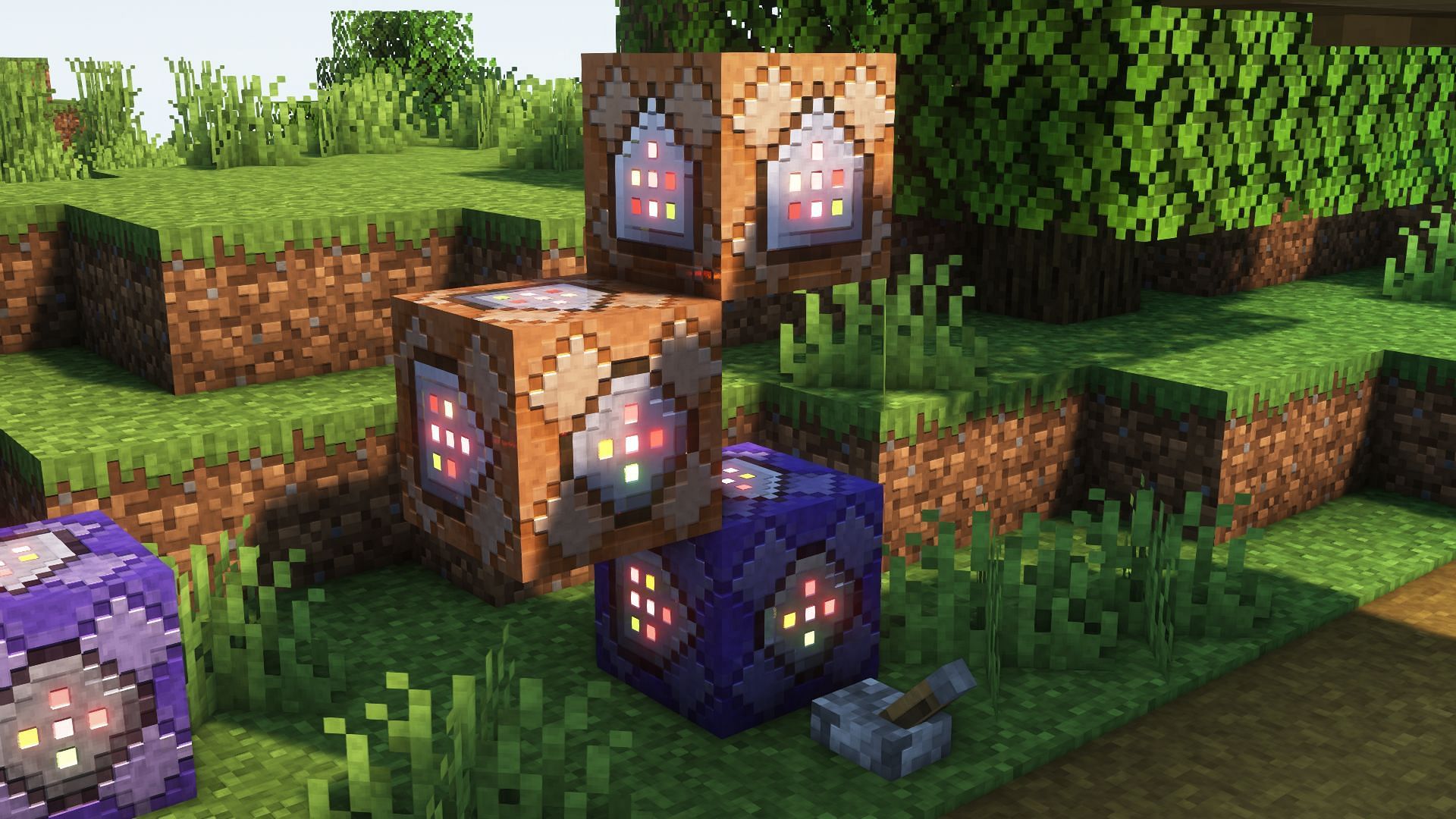 It is important to place the command blocks this way (Image via Mojang)
