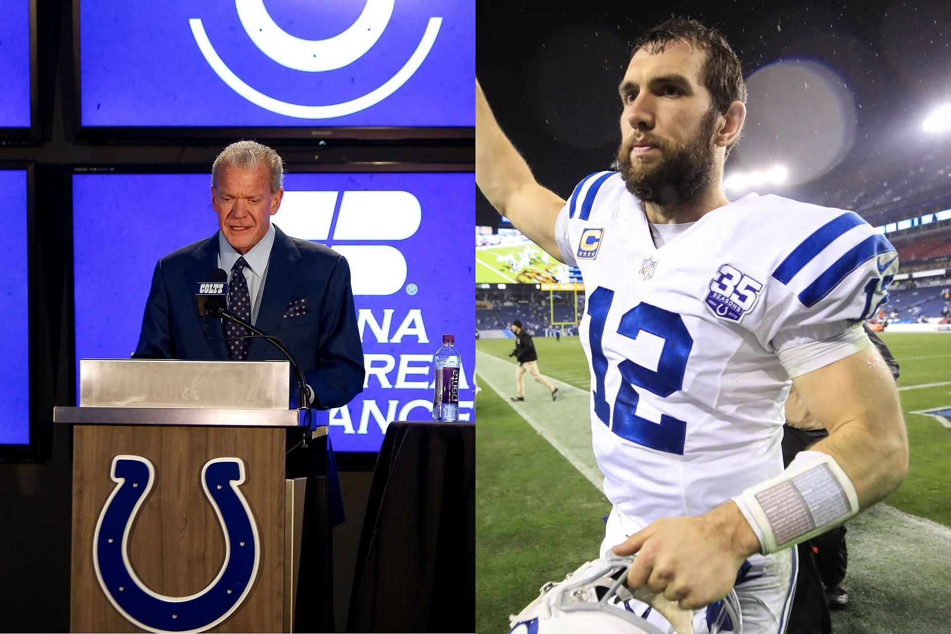 Jim Irsay (L) and Andrew (R)