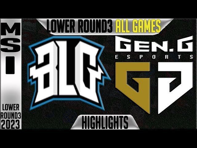 T1 vs. BLG League of Legends MSI 2023 Lower Bracket Final: Head-to-head ...
