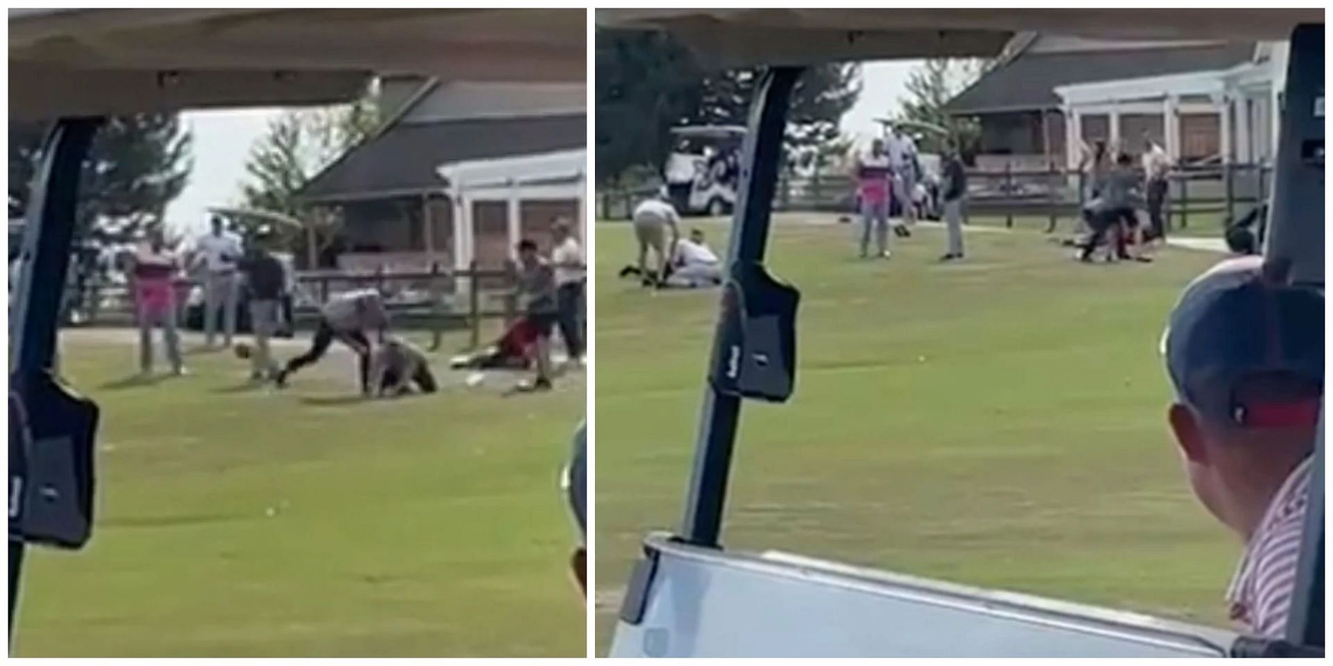 Video from golf course at Bailey Ranch stuns social media users as netizens were shocked to see the alleged altercation between former MMA fighters and civilians. (Image via @TJ Eckert / Twitter)