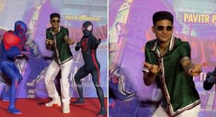 [Watch] GT’s Shubman Gill strikes Spiderman pose at movie promotions