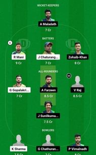 Colatta Chocolates vs CSG Group - Dream11 Fantasy Suggestion Team 2 (Grand League)