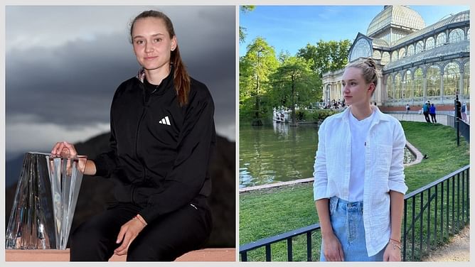 Elena Rybakina enjoys downtime in one of Madrid's largest parks following early exit from WTA 1000 event
