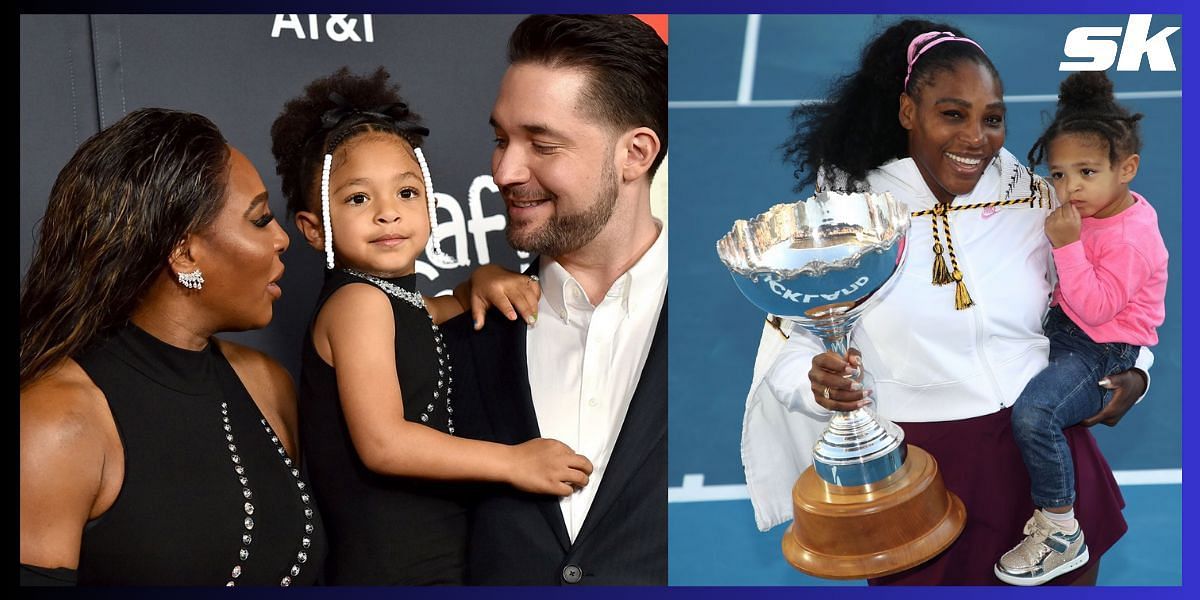 Serena Williams, her husband Alexis Ohanian and their daughter Olympia Ohanian